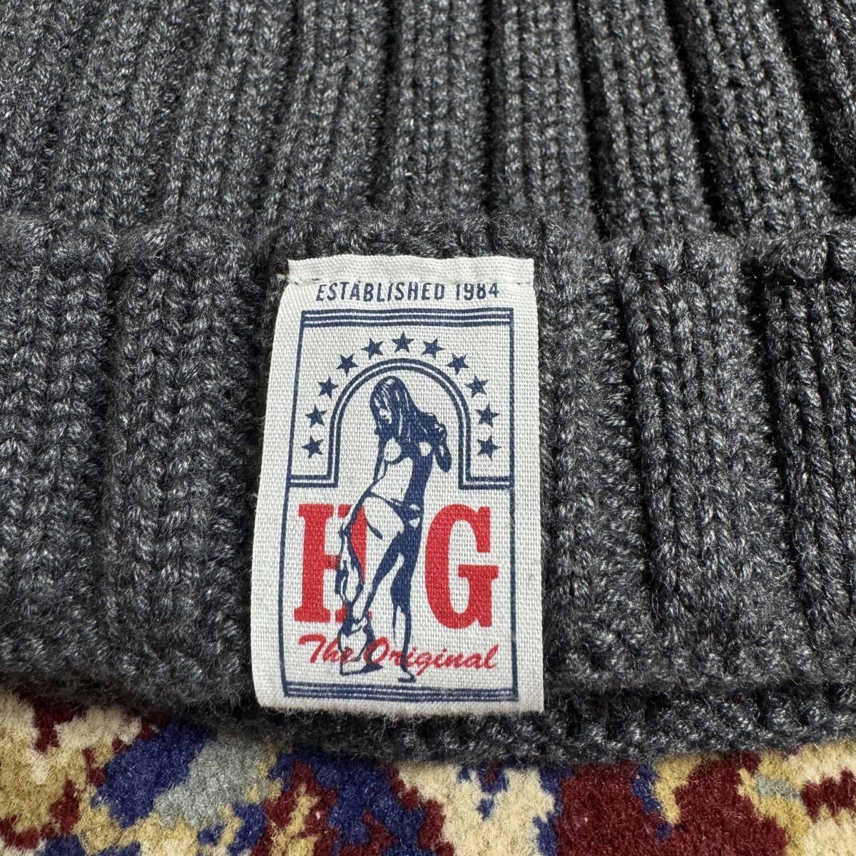 Hysteric Glamour Vintage Hysteric Glamour Pin-up Girl logo Knit Beanie Y2k Size ONE SIZE - 2 Thumbnail