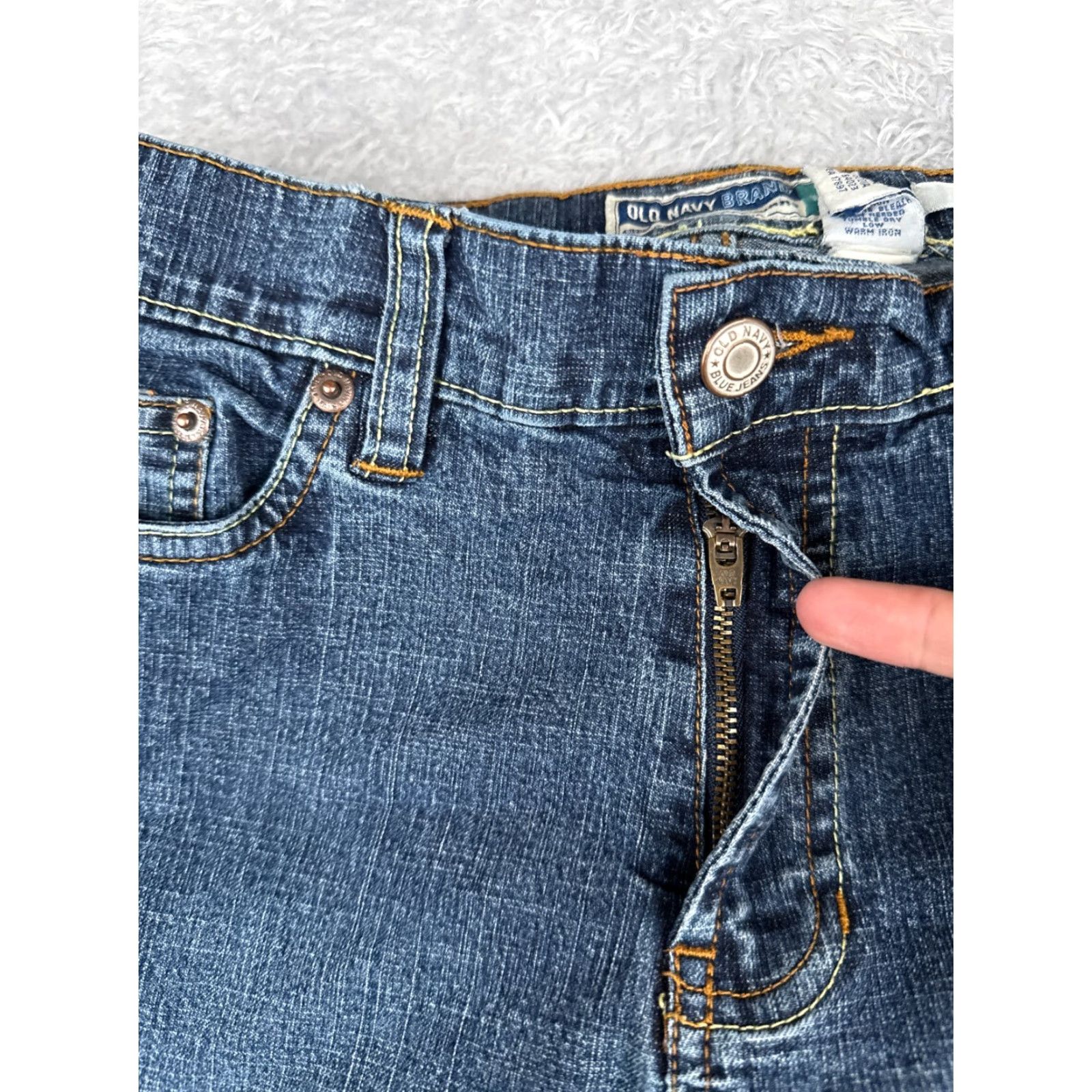 Vintage Bamboo Jeans Womens Jeans Flared Jeans Juniors 11 Blue Denim Mid Rise 25x29 Cowboy Southwestern Designer 90s? Size 32" / US 10 / IT 46 - 5 Thumbnail
