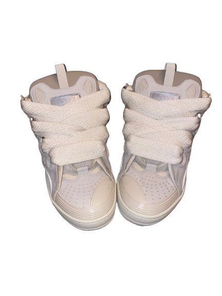 Lanvin LANVIN Leather Curb Sneaker Cream Pure White in Size 10 Size US 10 / EU 43 - 3 Thumbnail