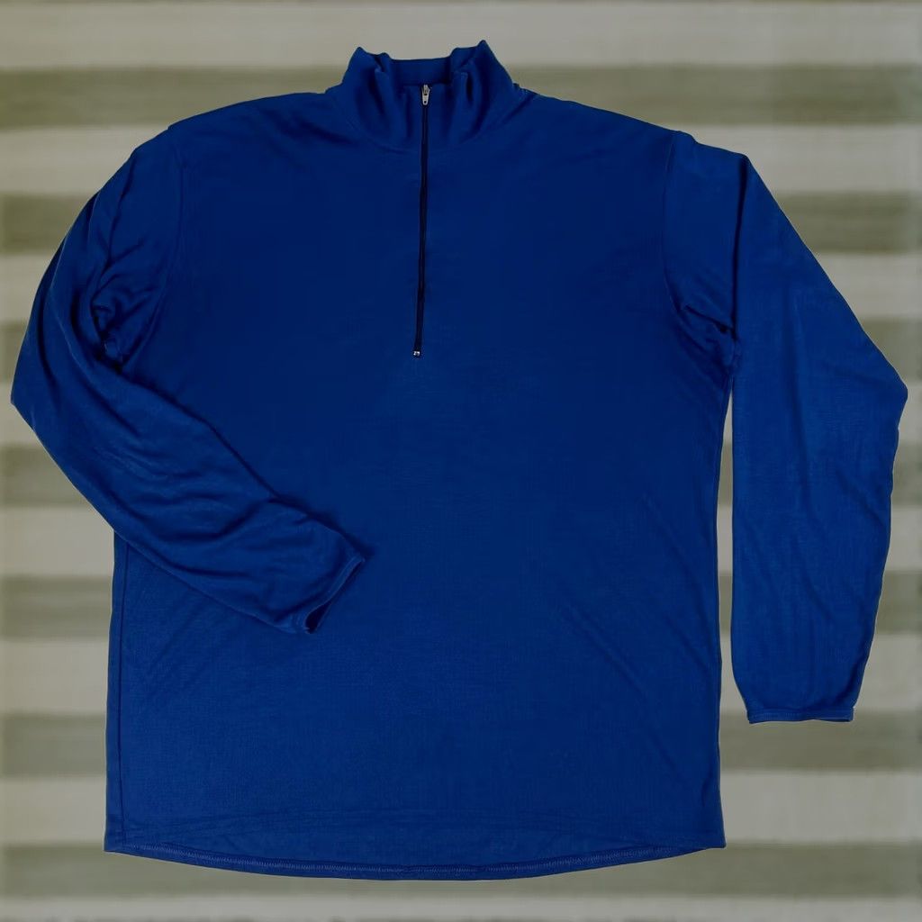 Patagonia VINTAGE Patagonia Capilene Men's 1/4 Zip Long Sleeve Pullover Base Layer Size L Blue Pullover Breathable Lightweight Stretch 1/4 Zip Made in USA Mens Size US L / EU 52-54 / 3 - 1 Thumbnail