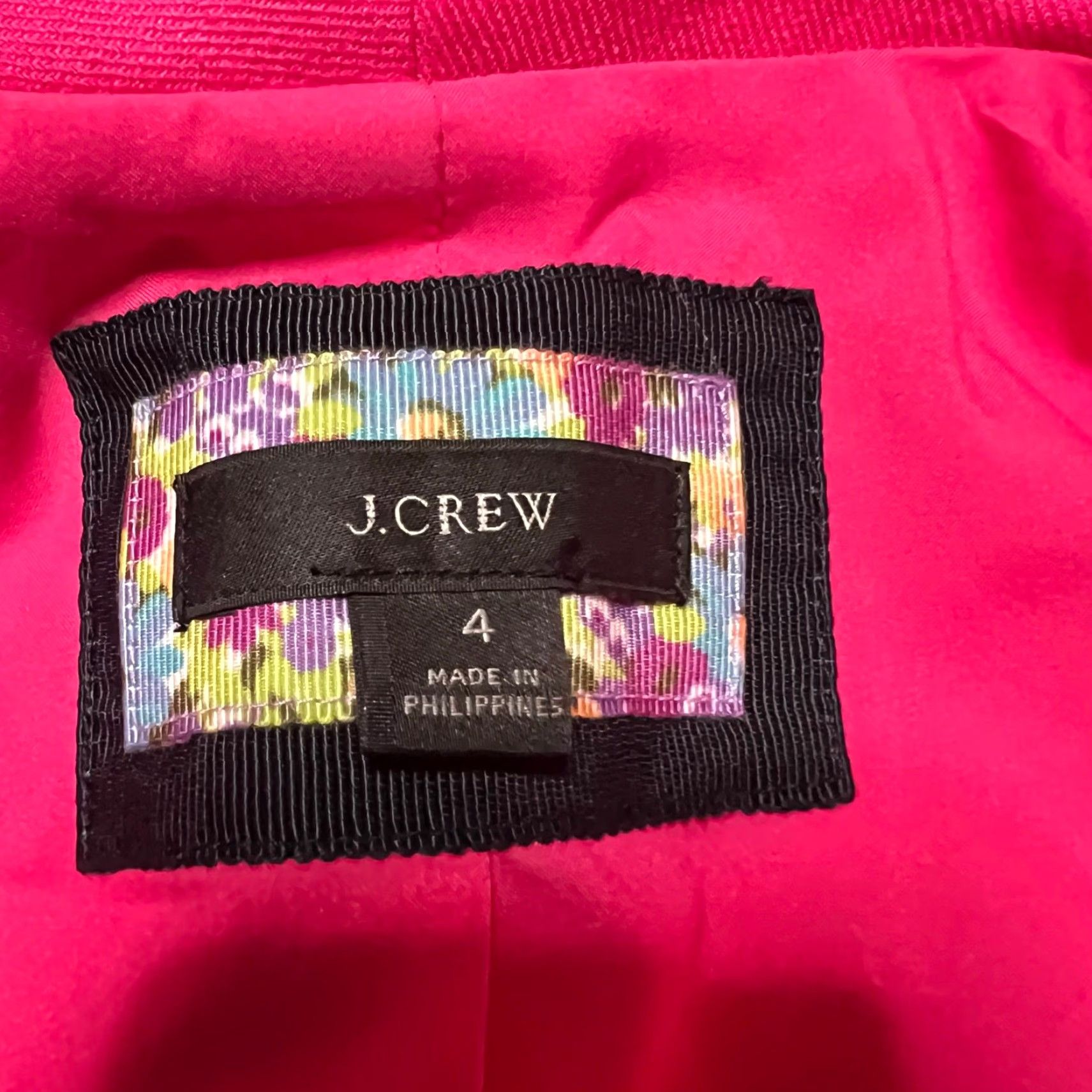J.Crew J.Crew Blazer Womens 4 Pink Linen Blend Stretch Going Out Preppy Barbie AI253 Size S / US 4 / IT 40 - 5 Thumbnail