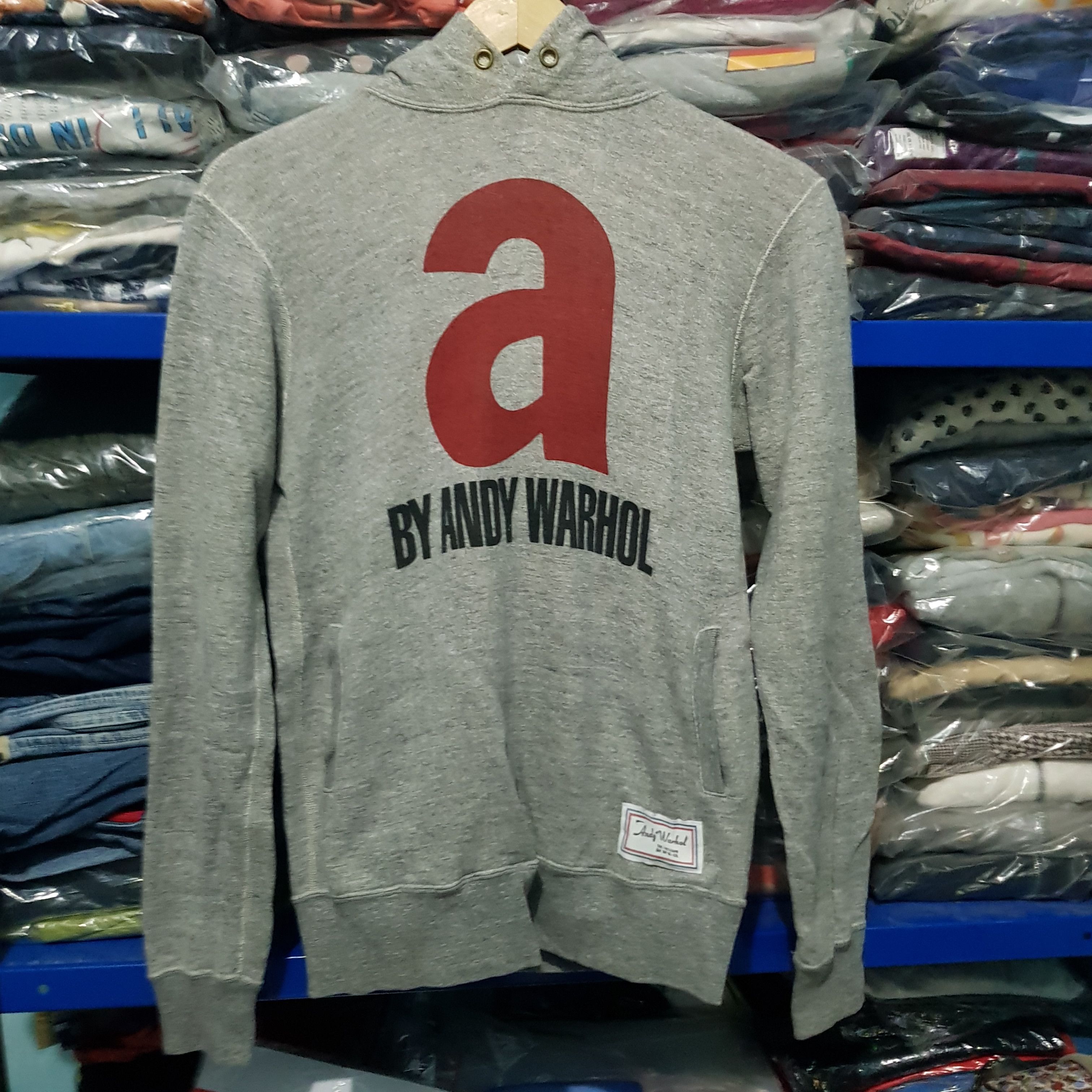 image of Andy Warhol Hoodie in Grey, Men's (Size Small)