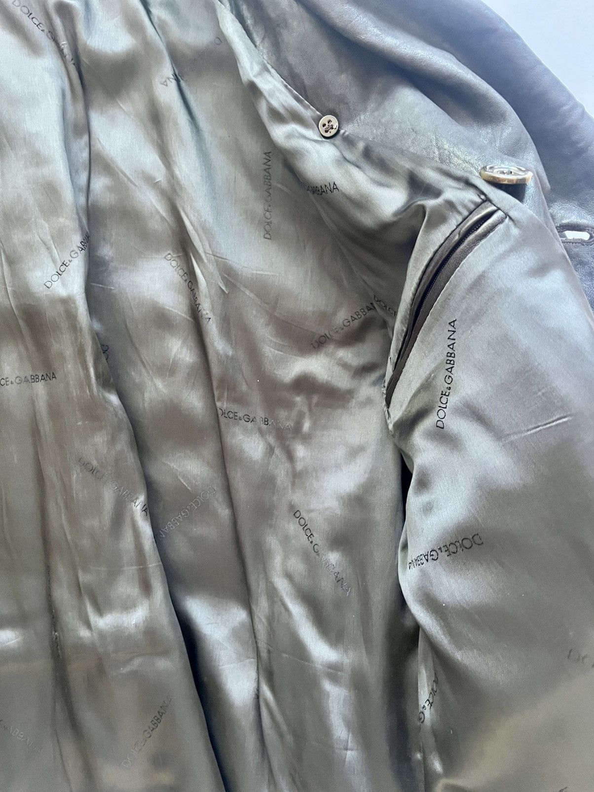 Dolce & Gabbana Dolce & Gabbana Brown Leather Mens Jacket Size US L / EU 52-54 / 3 - 16 Thumbnail