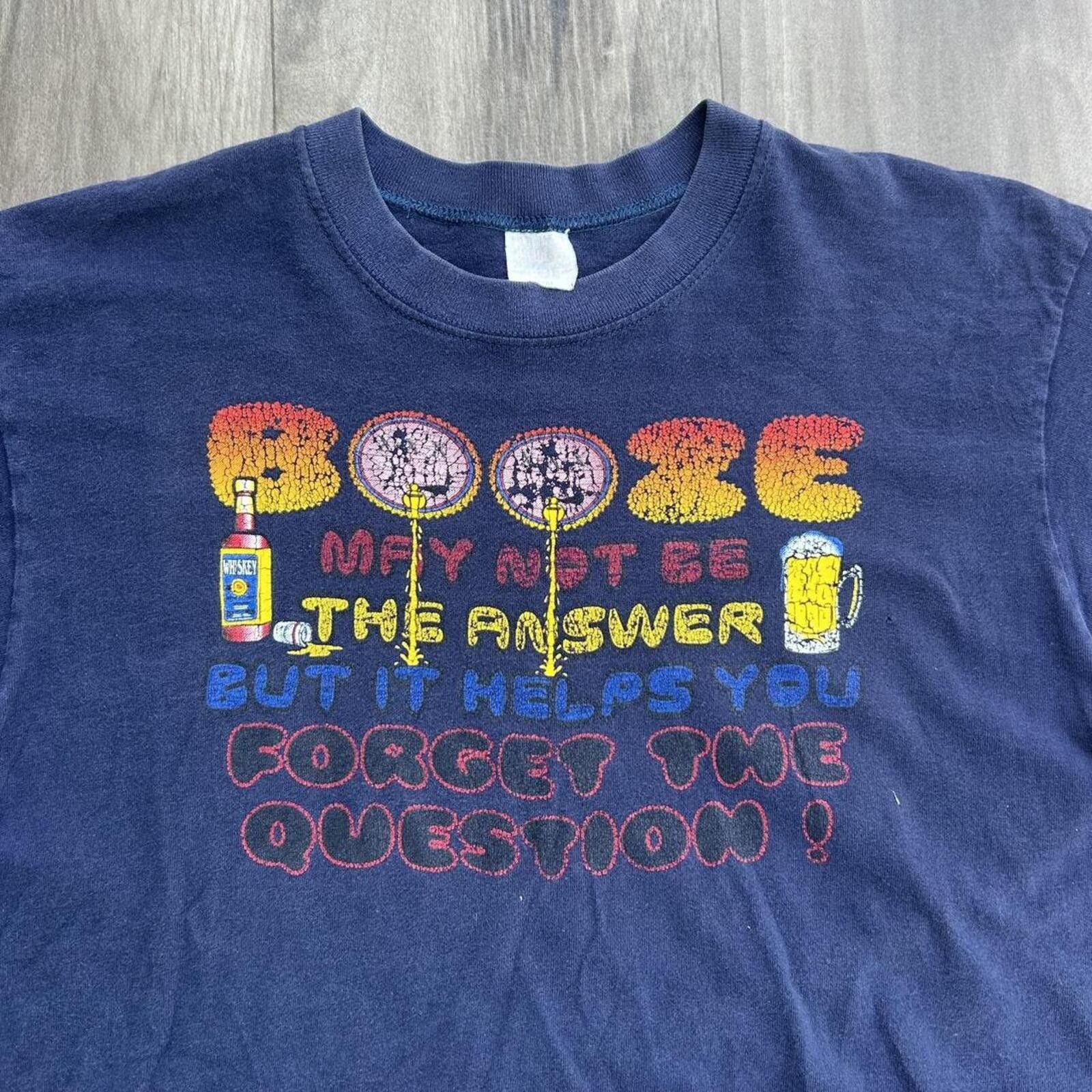 Fruit Of The Loom Vintage 90’s Beer Alcohol Funny T shirt single stitch size L Size US L / EU 52-54 / 3 - 2 Thumbnail