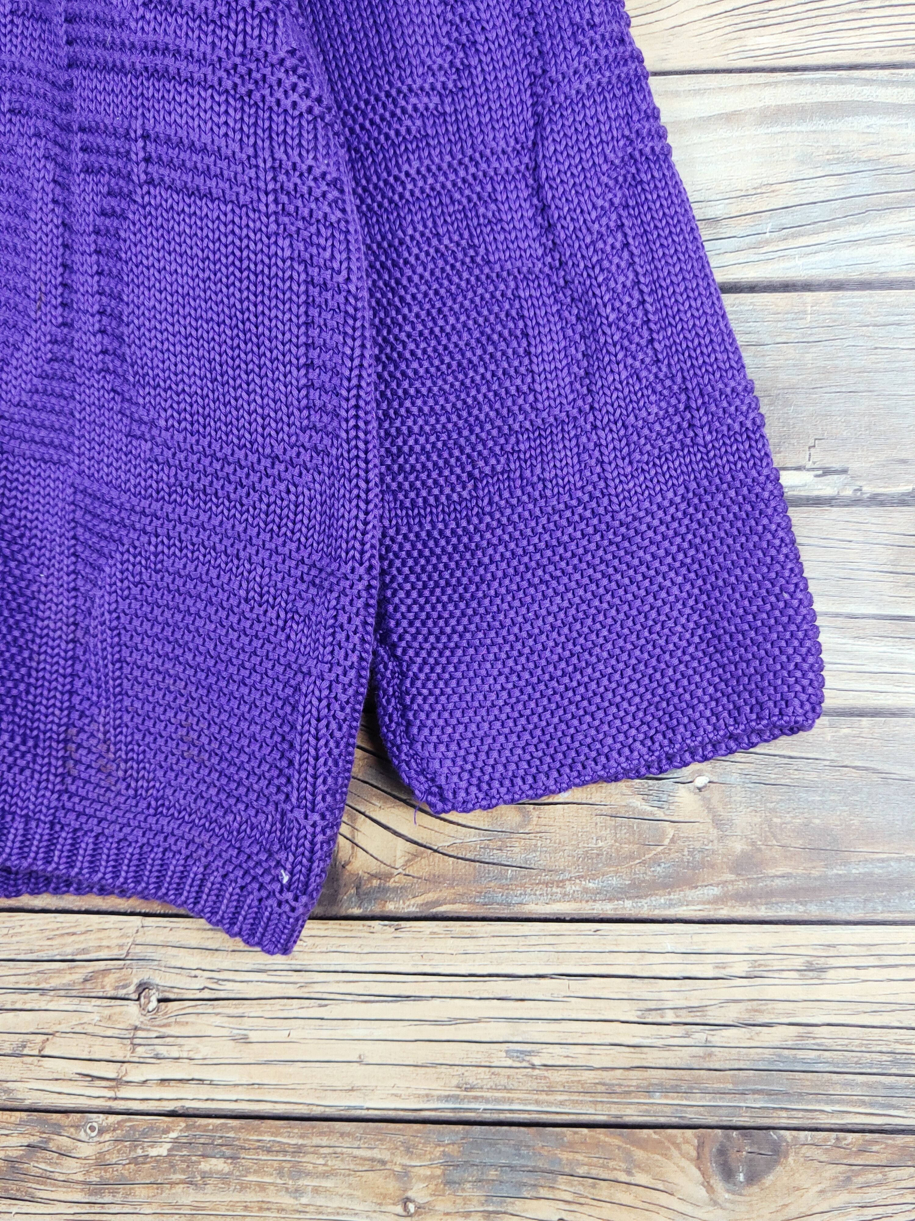 Salvatore Ferragamo Salvatore Ferragamo Purple Knitwear Cardigan #W1155 Size US L / EU 52-54 / 3 - 6 Thumbnail