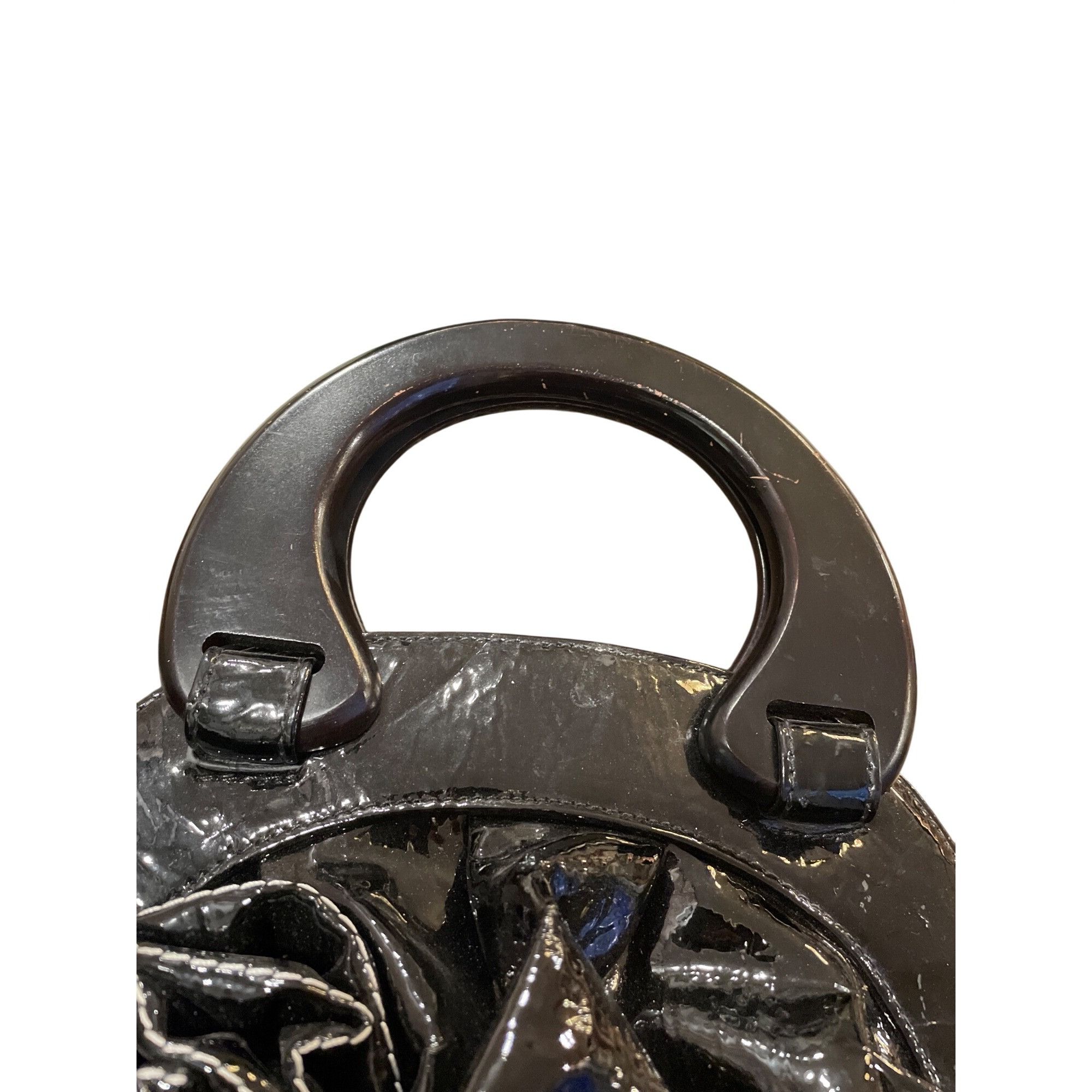 Other Joelin Leather collection wms black leather patent satchel h Size ONE SIZE - 2 Thumbnail