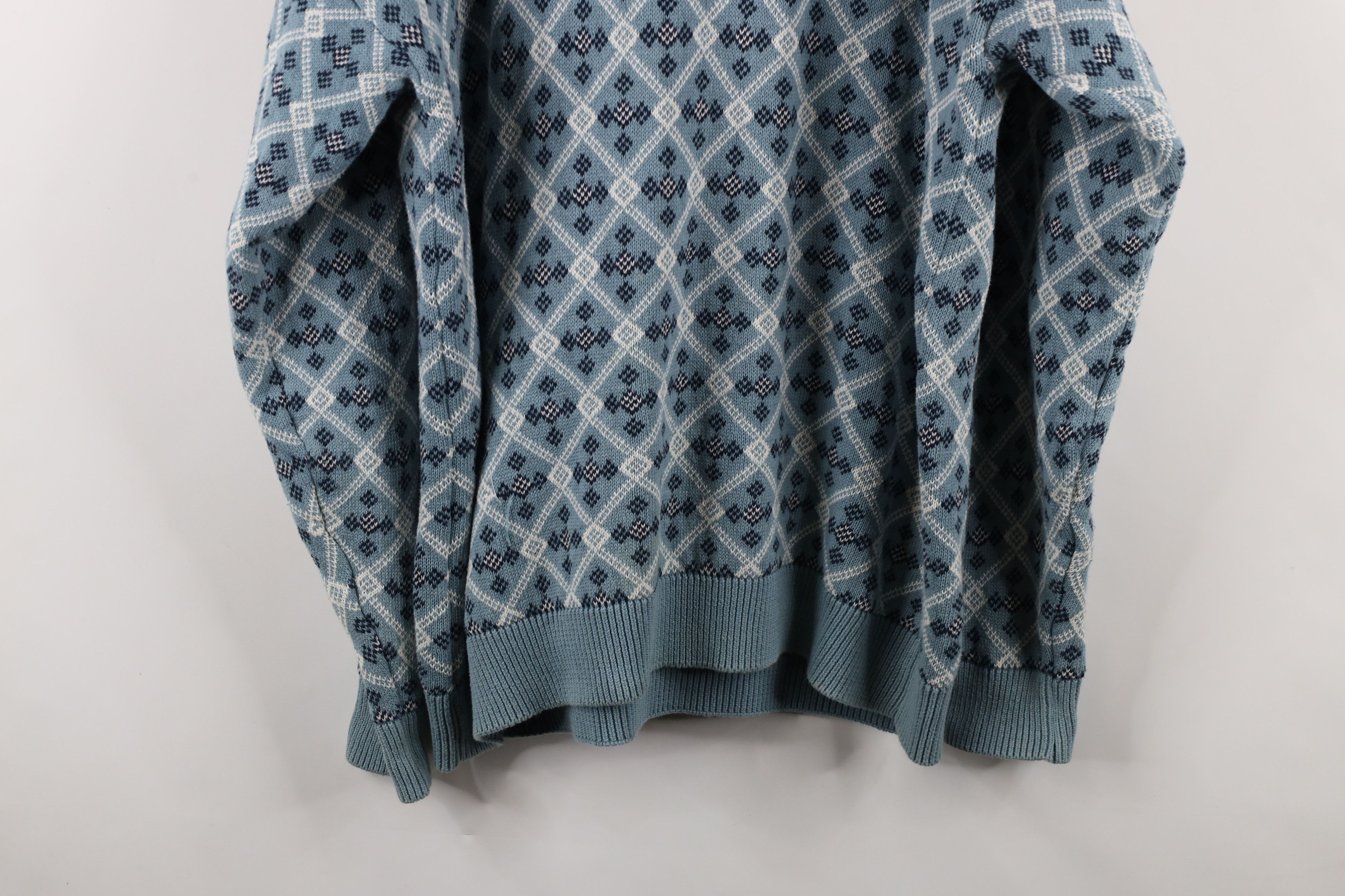 Vintage Vintage 90s US Open Golf Cotton Knit Argyle Diamond Sweater Size US XL / EU 56 / 4 - 9 Thumbnail
