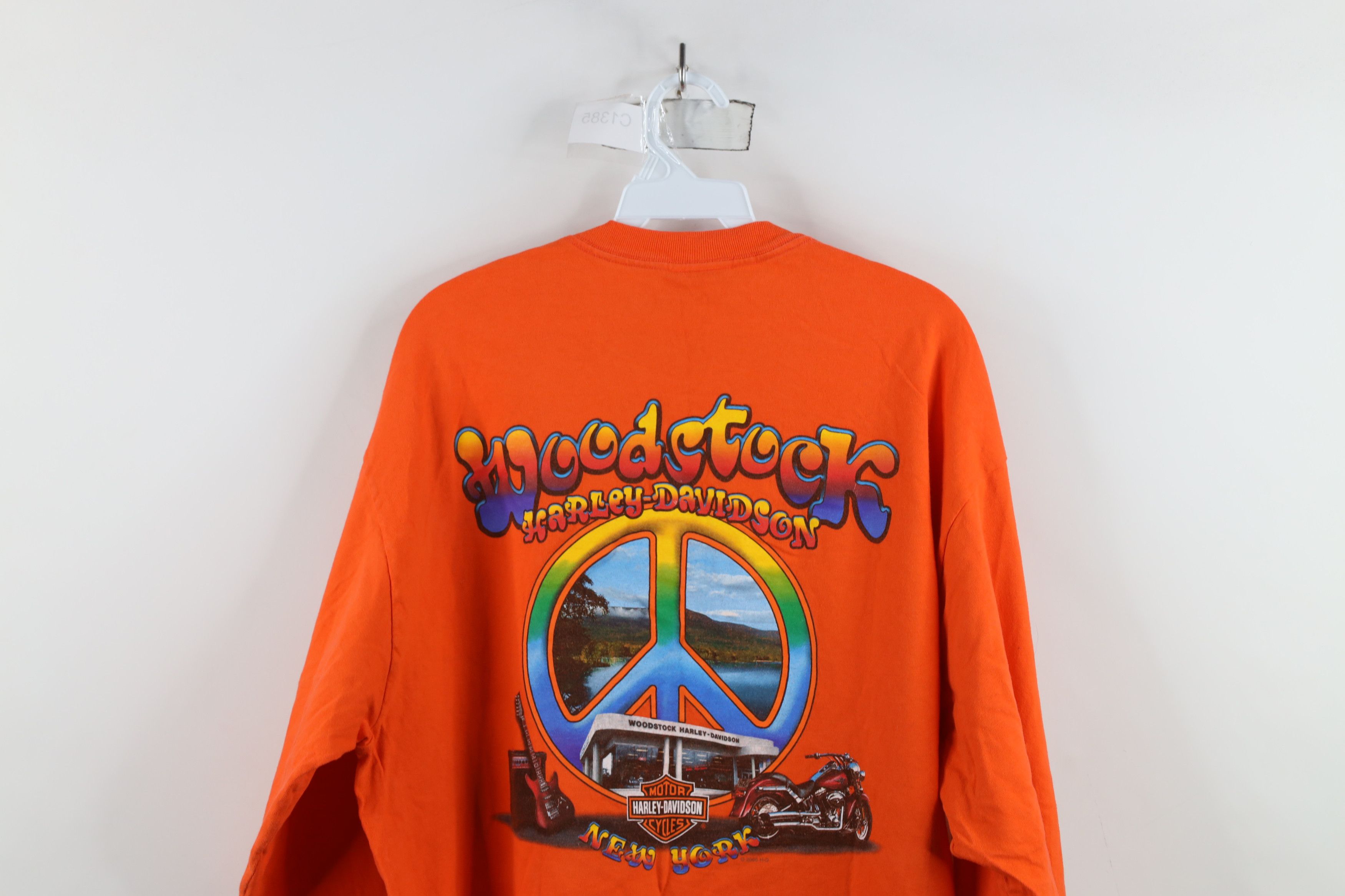 Harley Davidson × Vintage Vintage Y2K Harley Davidson New York Long Sleeve T-Shirt USA Size US XL / EU 56 / 4 - 12 Thumbnail