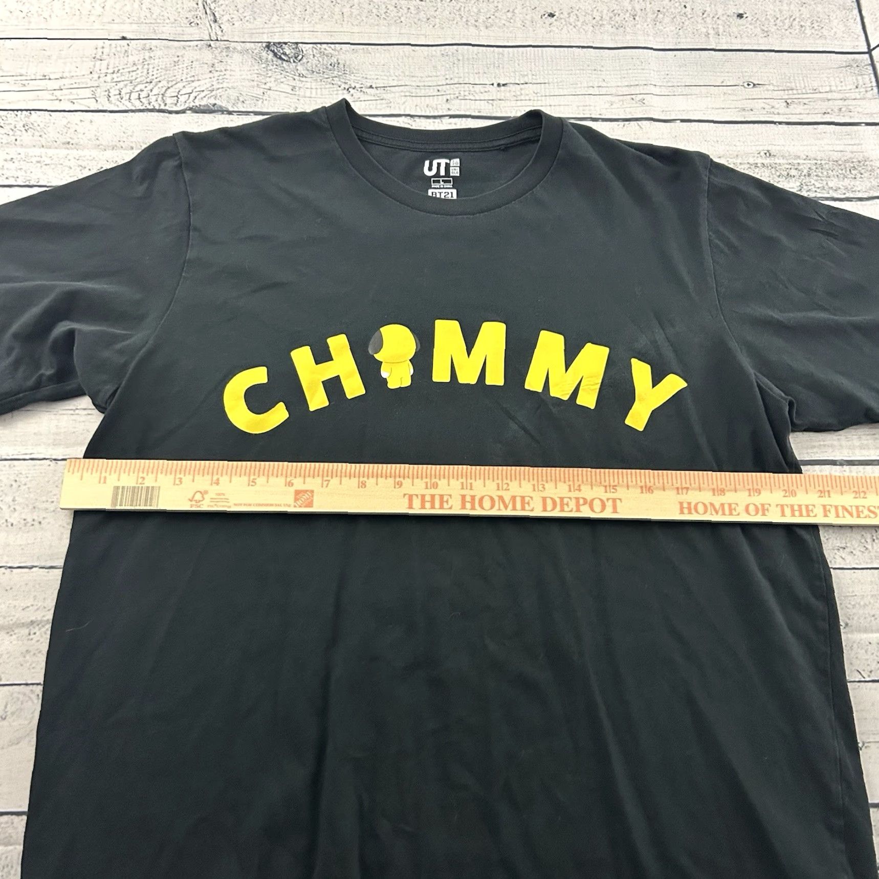 Uniqlo Uniqlo BTS BT21 Chimmy Short Sleeve T Shirt Men's L Black K Pop Shirt Size US L / EU 52-54 / 3 - 5 Thumbnail
