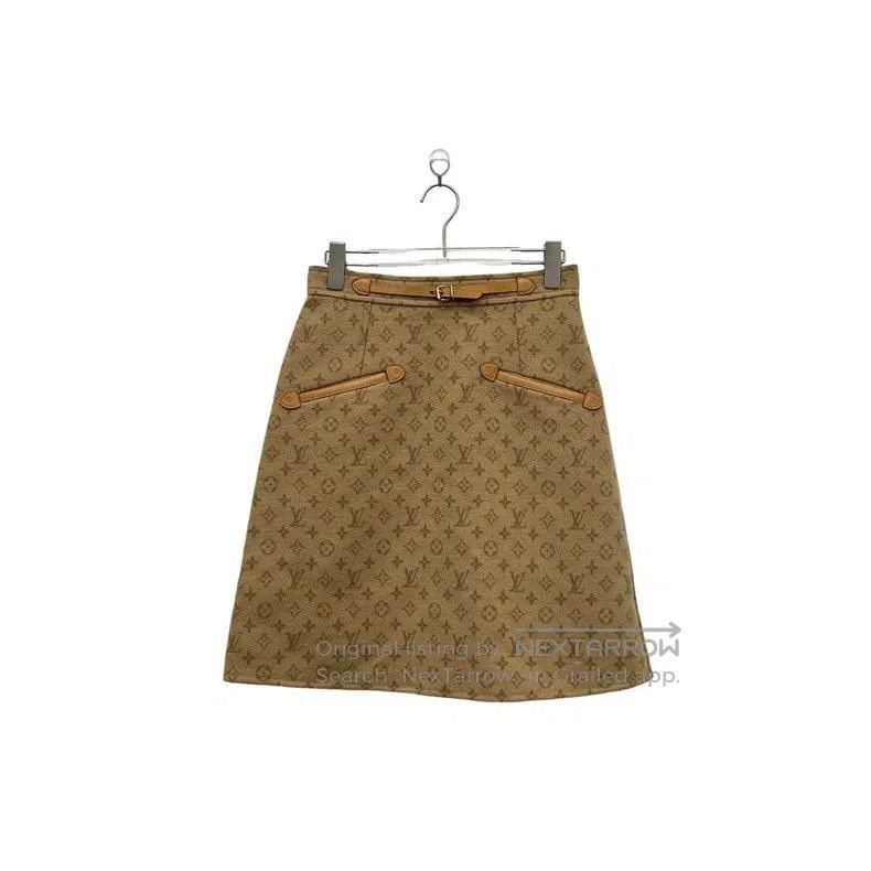 Louis Vuitton Louis Vuitton Monogram Wool Skirt. Size US 38 / EU 54 - 2 Thumbnail