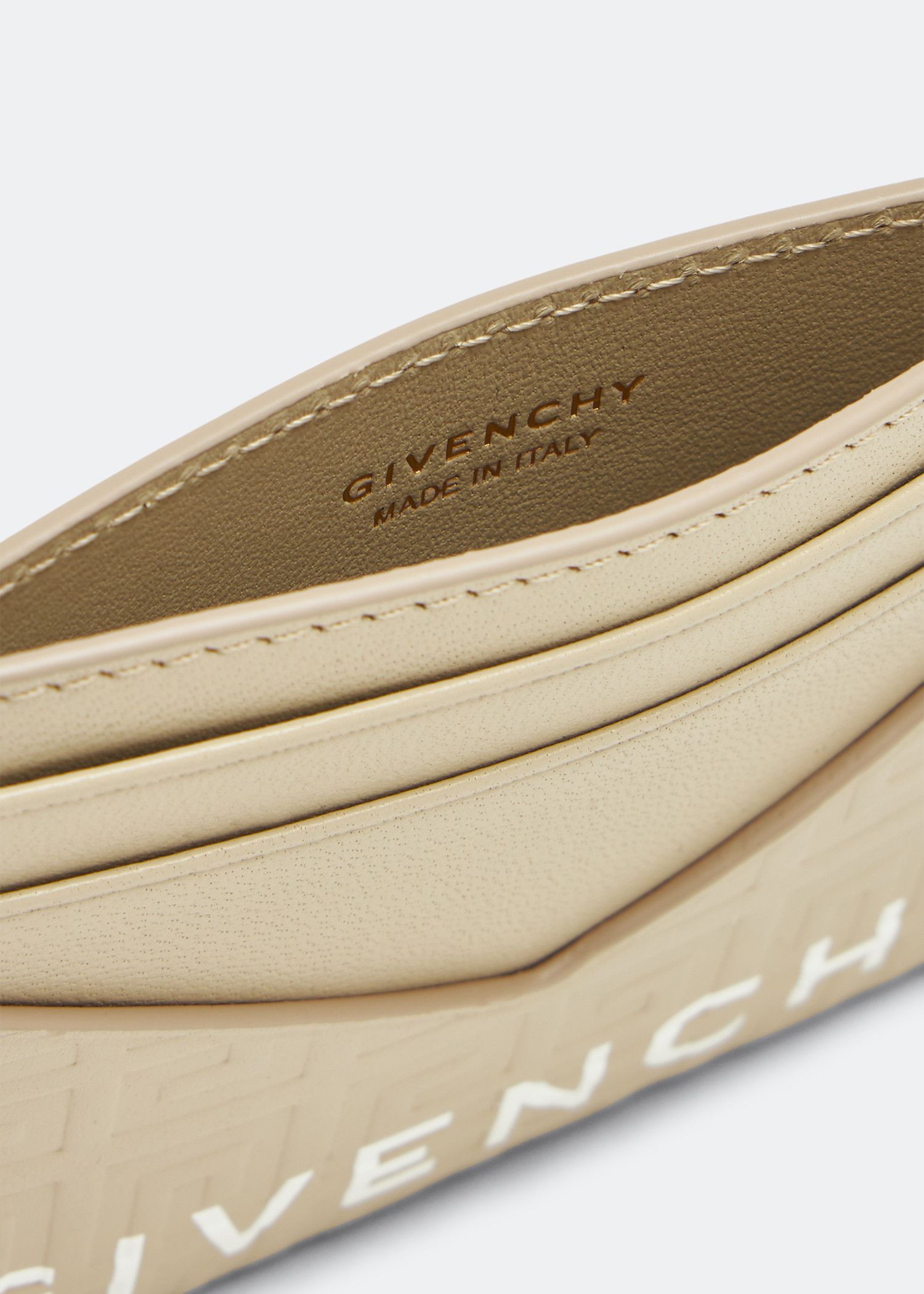 Givenchy o1srvl11e1124 Size: OS / G Cut Card Holder in Beige Size ONE SIZE - 4 Thumbnail