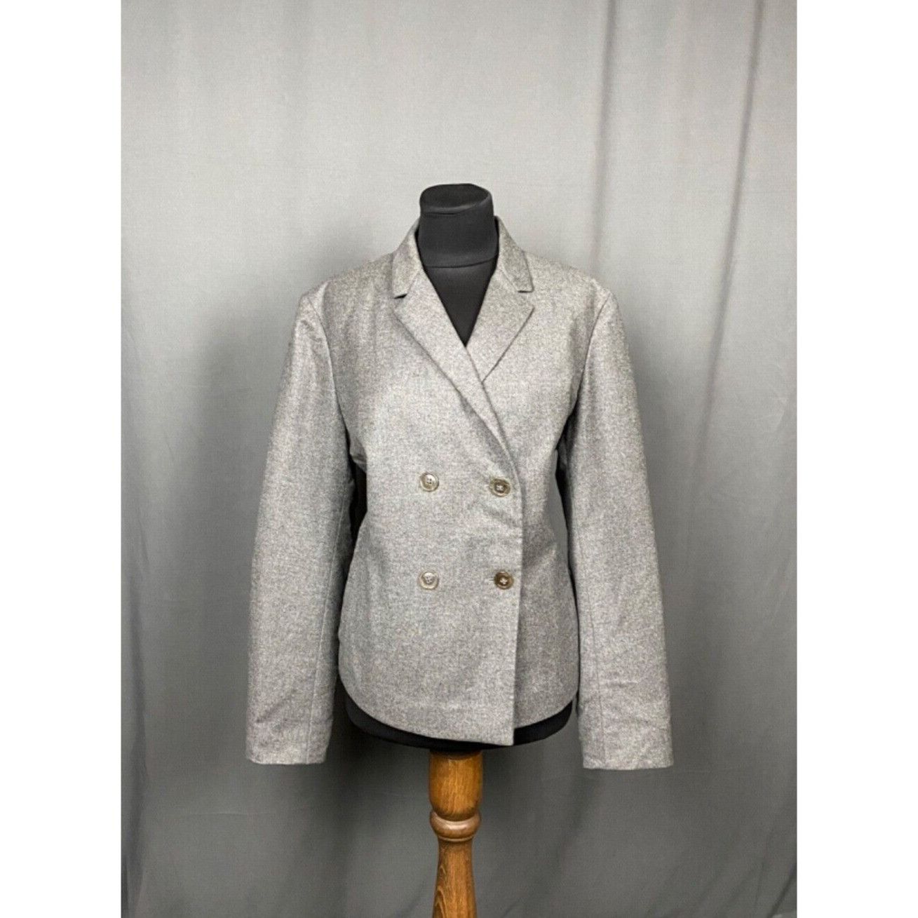 Jil Sander Jil Sander Women's Gray Wool Cashmere Double Breasted Blazer Size M / US 6-8 / IT 42-44 - 1 Thumbnail