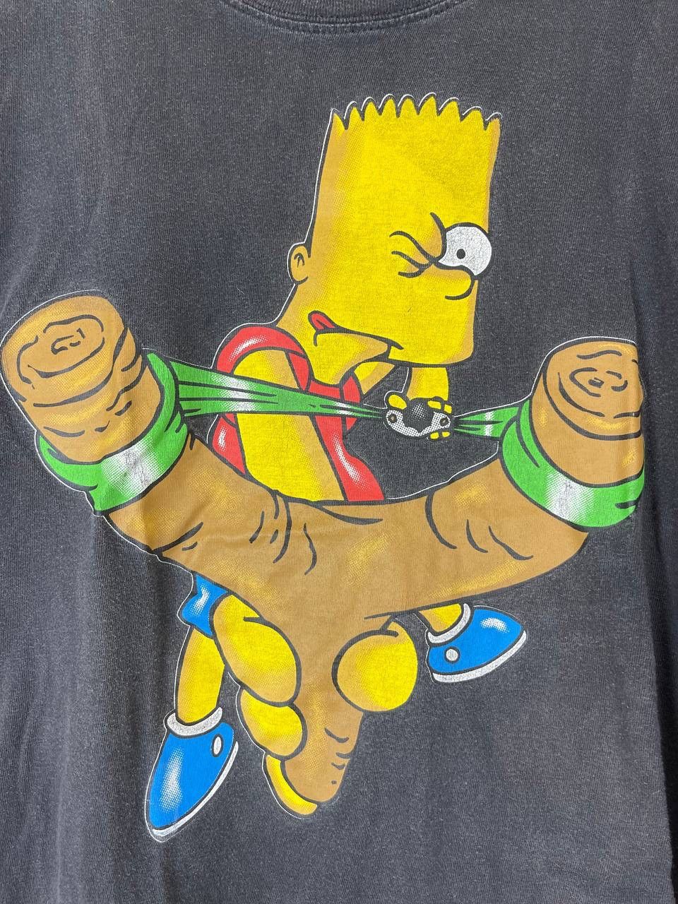 Other Vintage Bart Simpson Slingshot T-Shirt Cotton Gray Size L Size US L / EU 52-54 / 3 - 3 Thumbnail