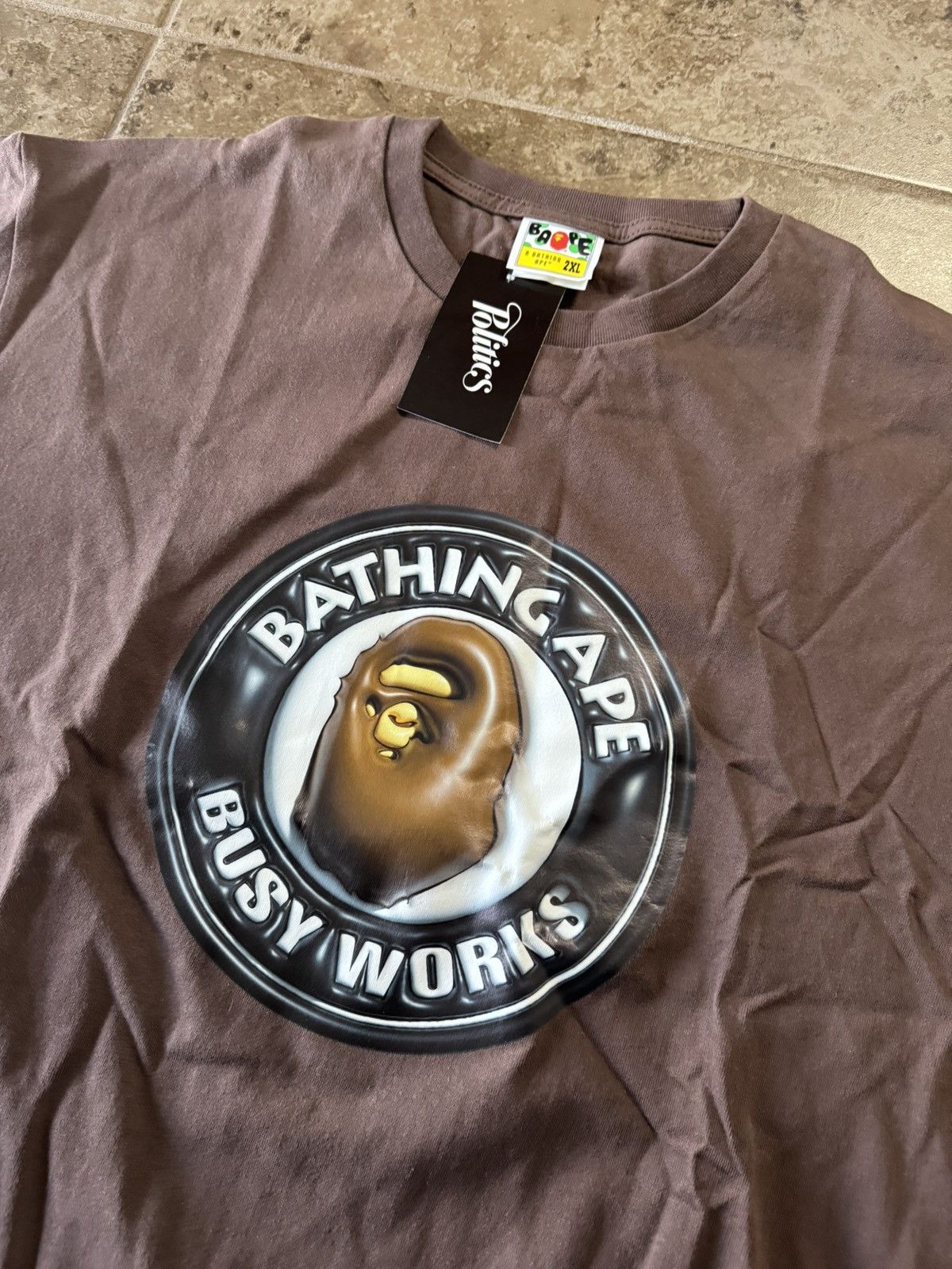 Bape BAPE 3D Busy Works Bathing Ape Tee Brown Size US XXL / EU 58 / 5 - 3 Thumbnail