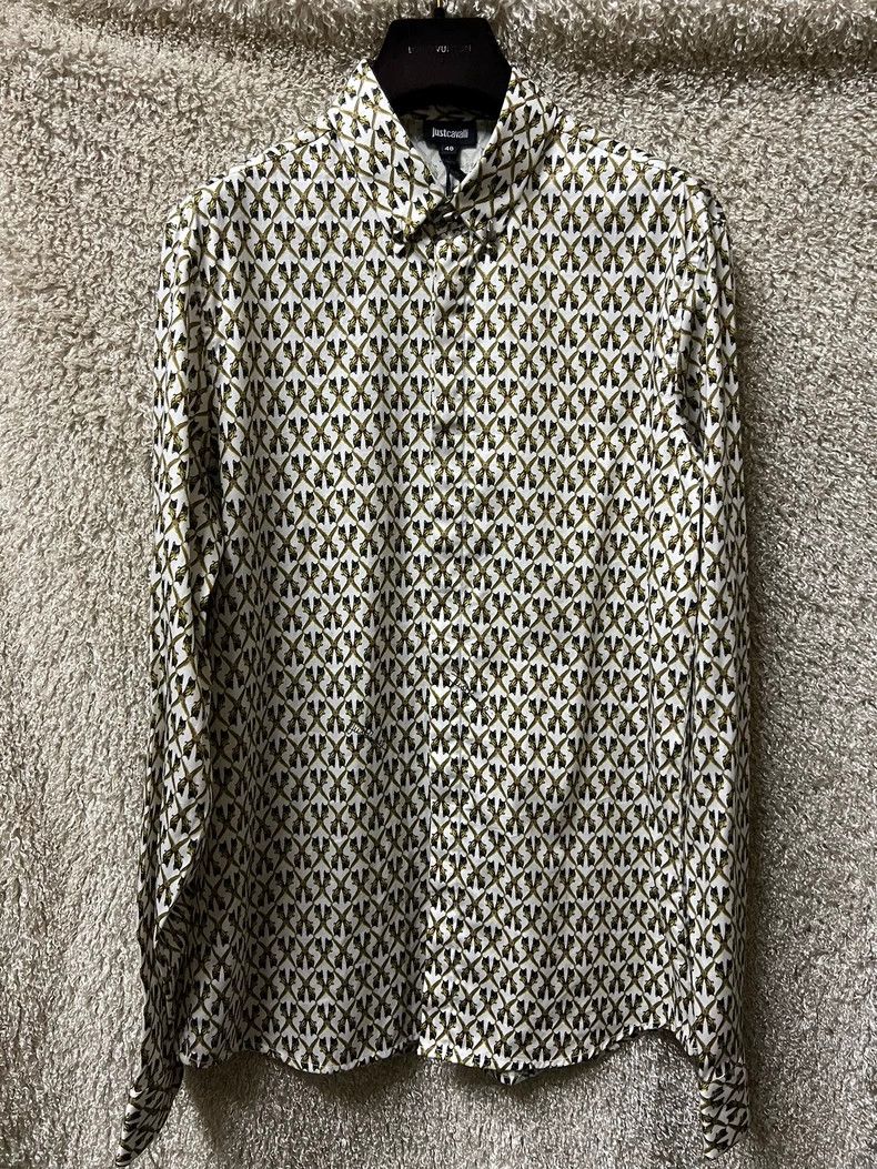 Just Cavalli Just Cavalli Men's Long Sleeve Shirt Size US M / EU 48-50 / 2 - 1 Thumbnail