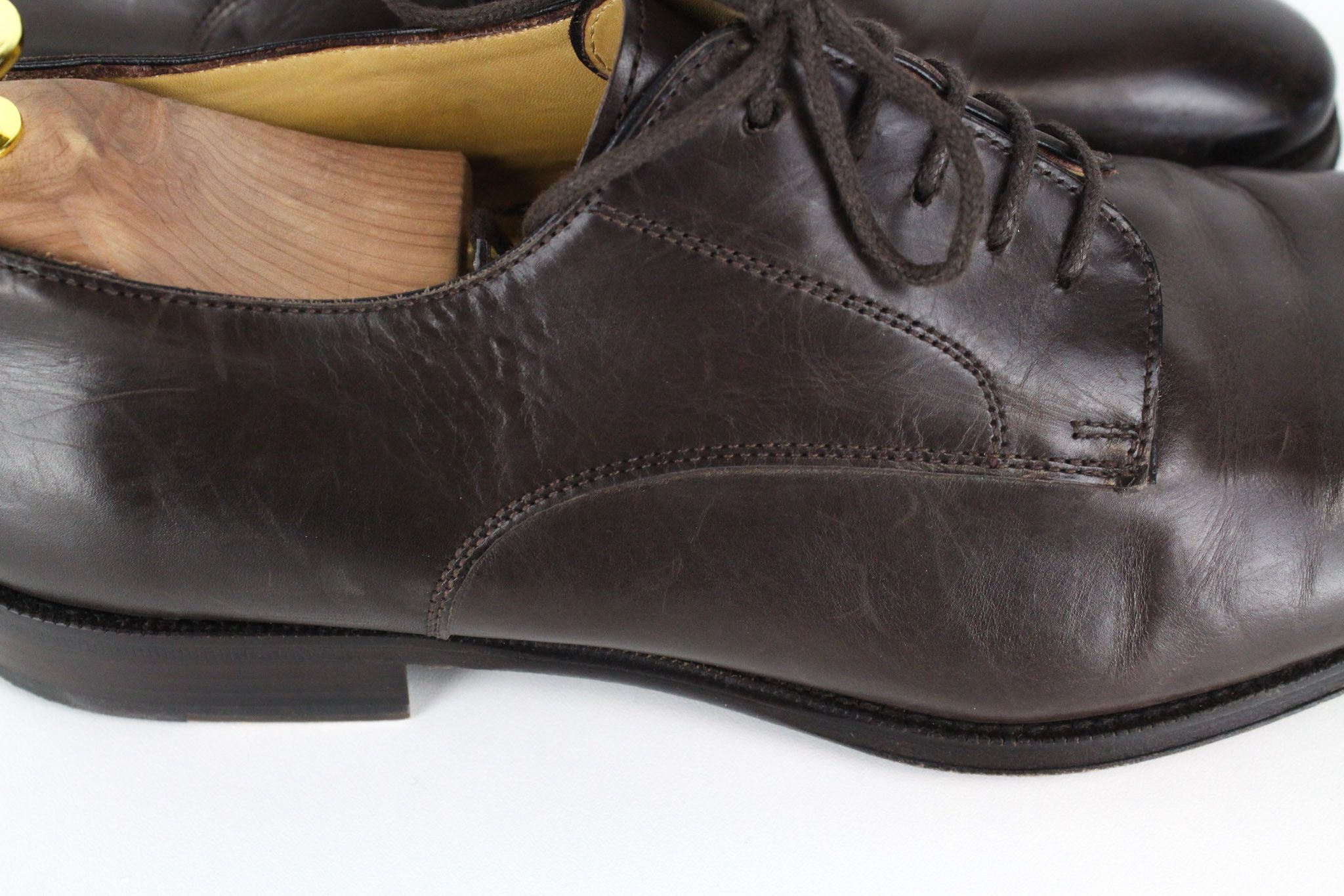 Suitsupply EU44 Dark Brown Leather Low-Top 72421 Size US 11 / EU 44 - 10 Thumbnail
