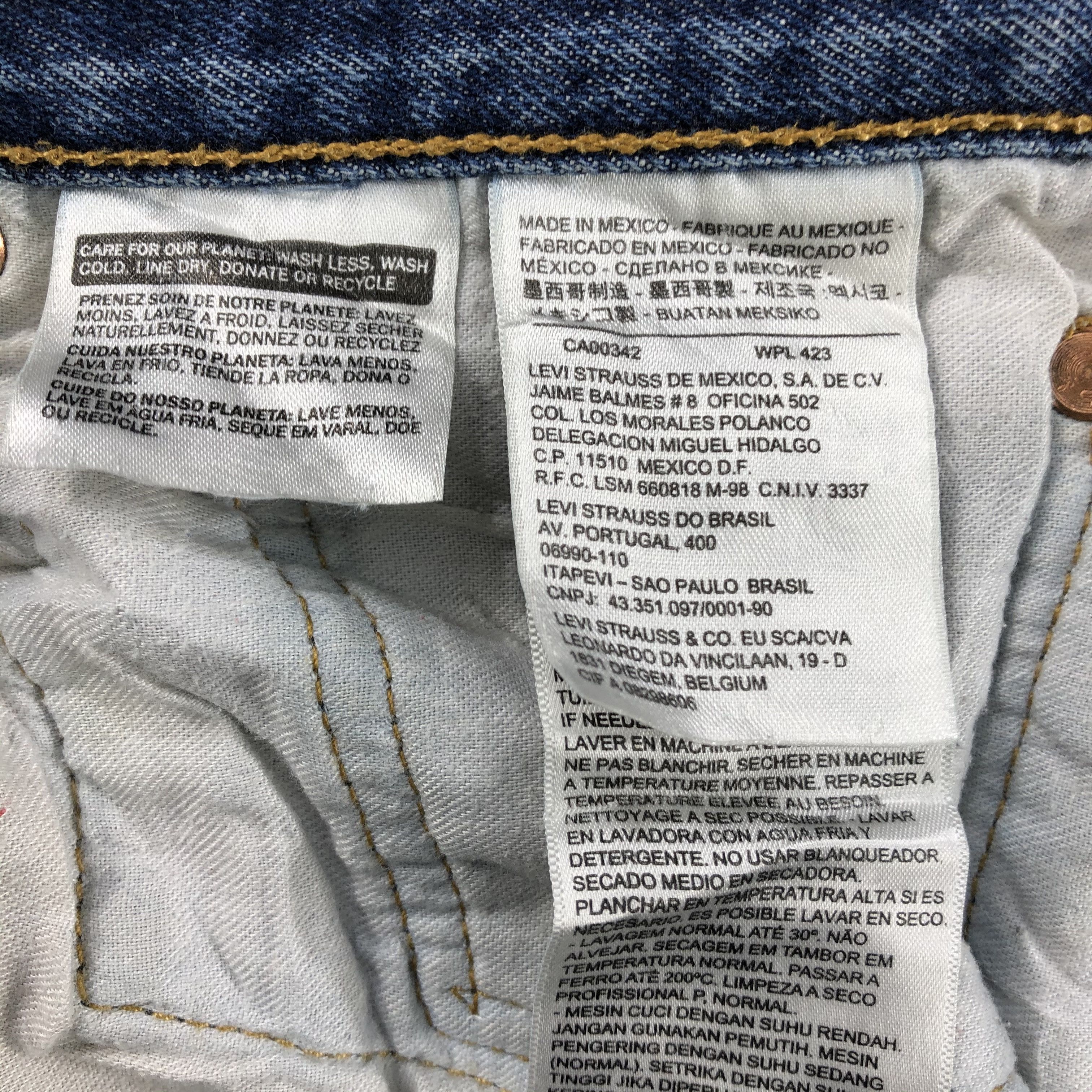 Levi's Vintage Blue Wash Levis 501 Jeans-J2225 Size US 34 / EU 50 - 15 Thumbnail