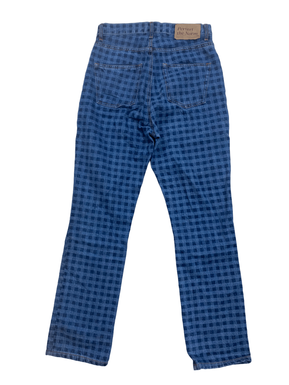 If Six Was Nine × Le Grande Bleu (L.G.B.) Japanese WWG Checker Denim Jeans Size US 28 / EU 44 - 2 Thumbnail