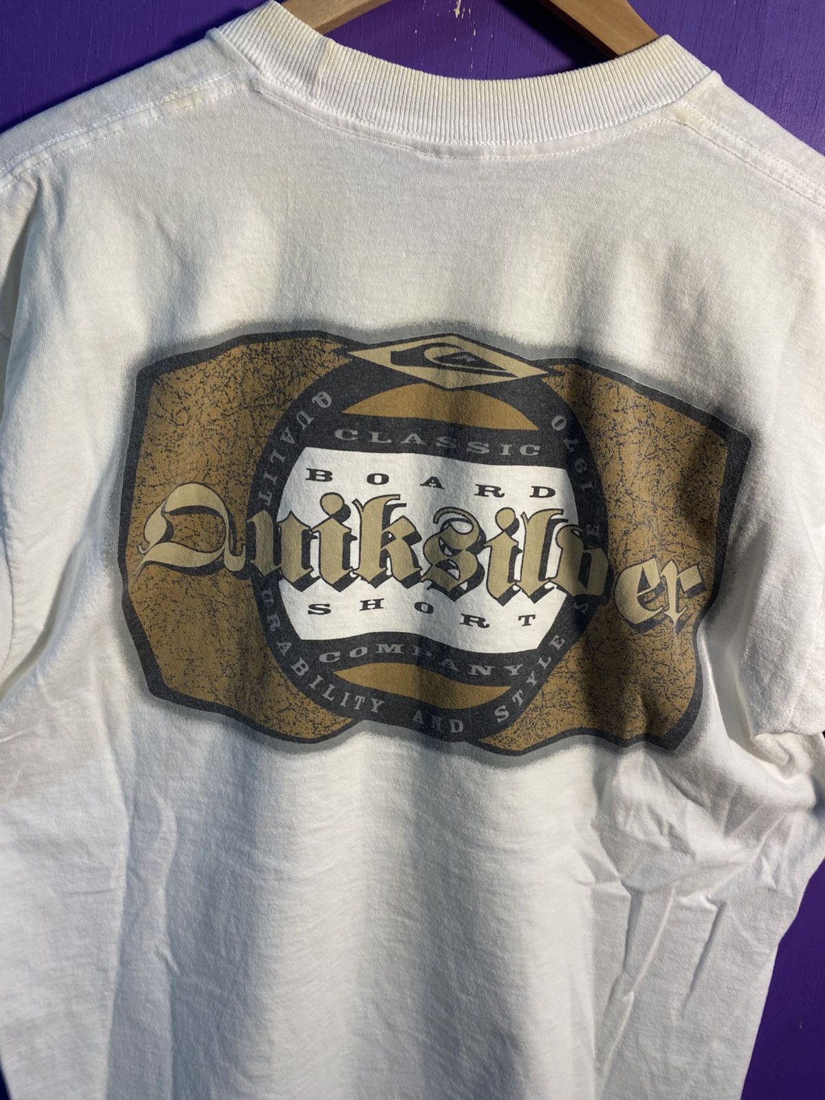 Quiksilver Vintage 90s Quiksilver board co mullet tee Size US L / EU 52-54 / 3 - 3 Thumbnail