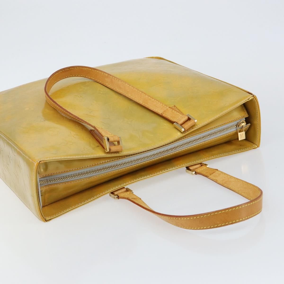 Louis Vuitton LOUIS VUITTON Monogram Vernis Columbus Tote Bag Gris M91028 Size ONE SIZE - 6 Thumbnail