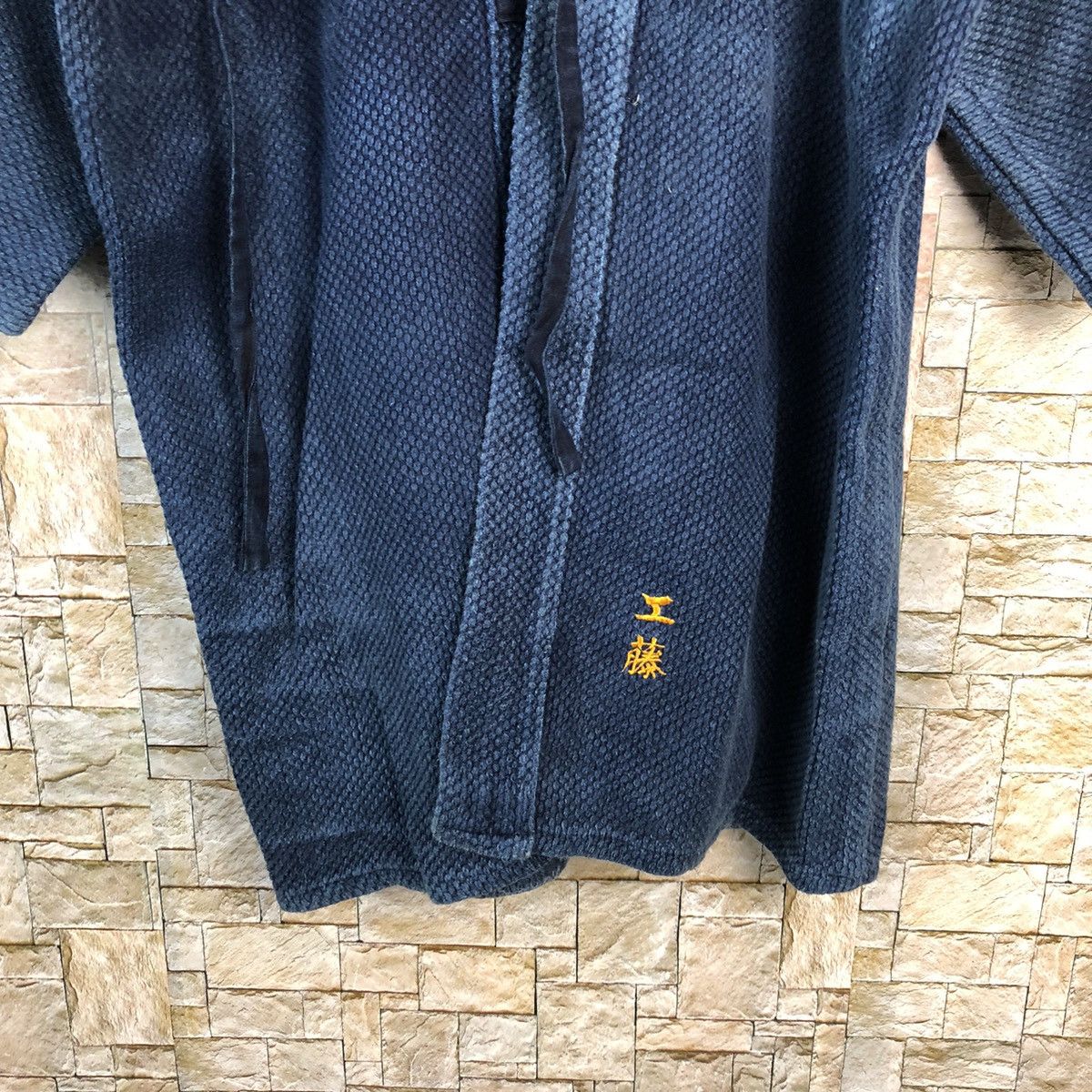 Indigo Japan indigo vintage Dark Blue Kimono cardigan #A568 Size US L / EU 52-54 / 3 - 6 Thumbnail
