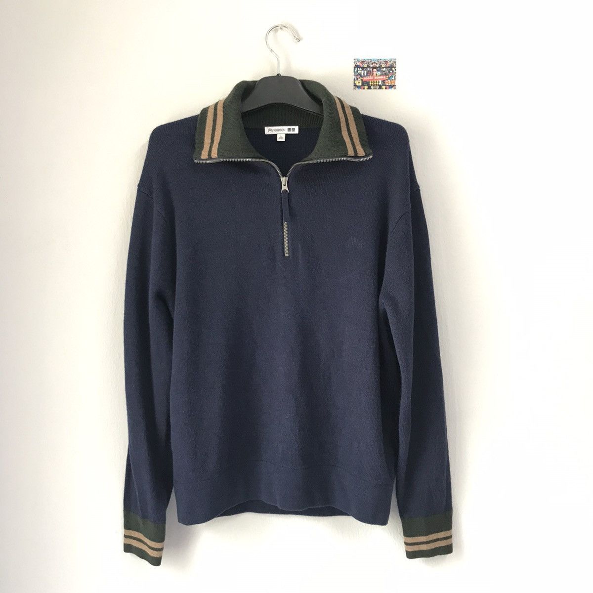 image of J W Anderson J.w Anderson Uniqlo Half Zip in Blue, Men's (Size Large)