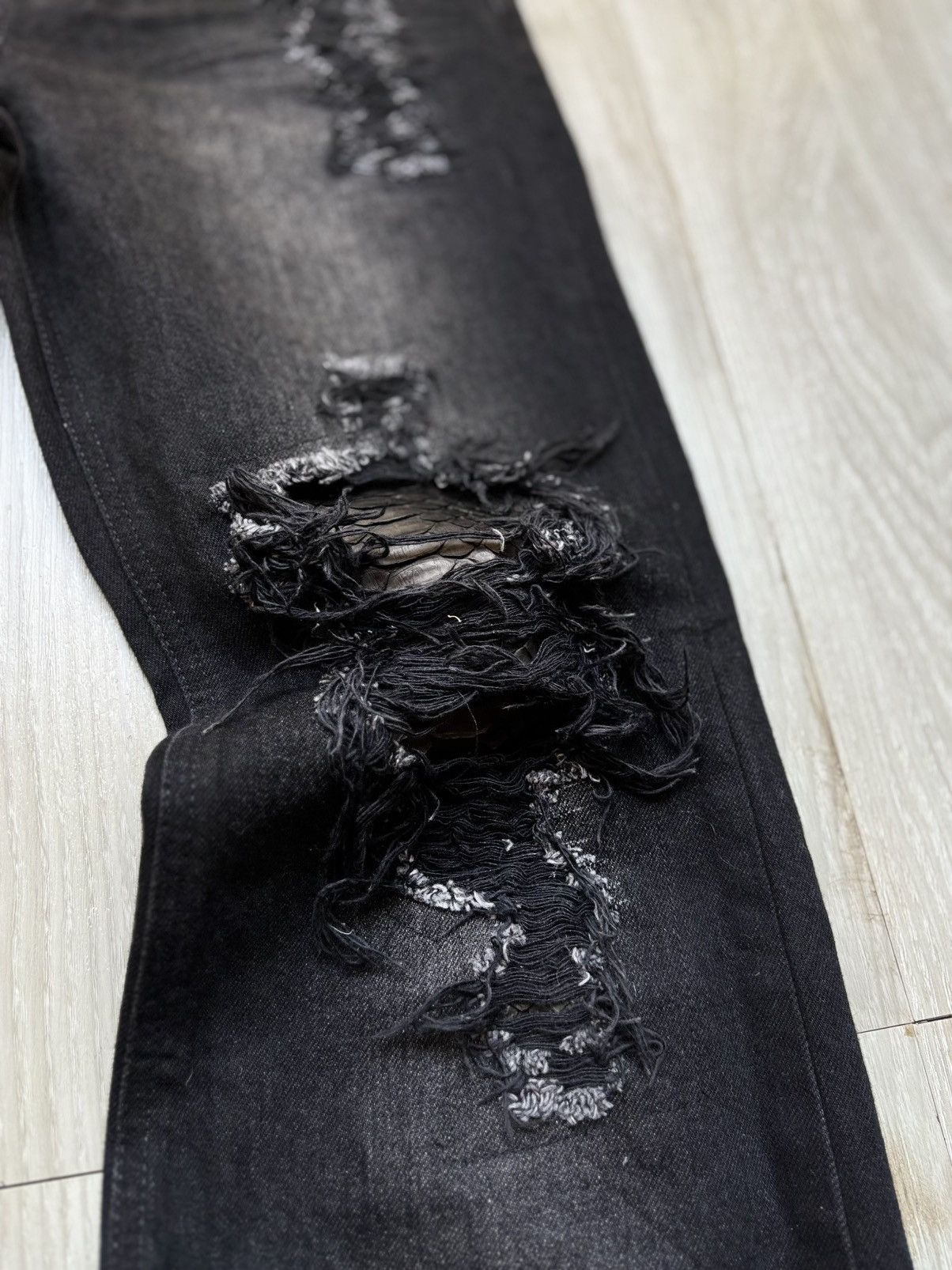 Japanese Brand LEE distressed flare jeans Size US 27 - 4 Thumbnail