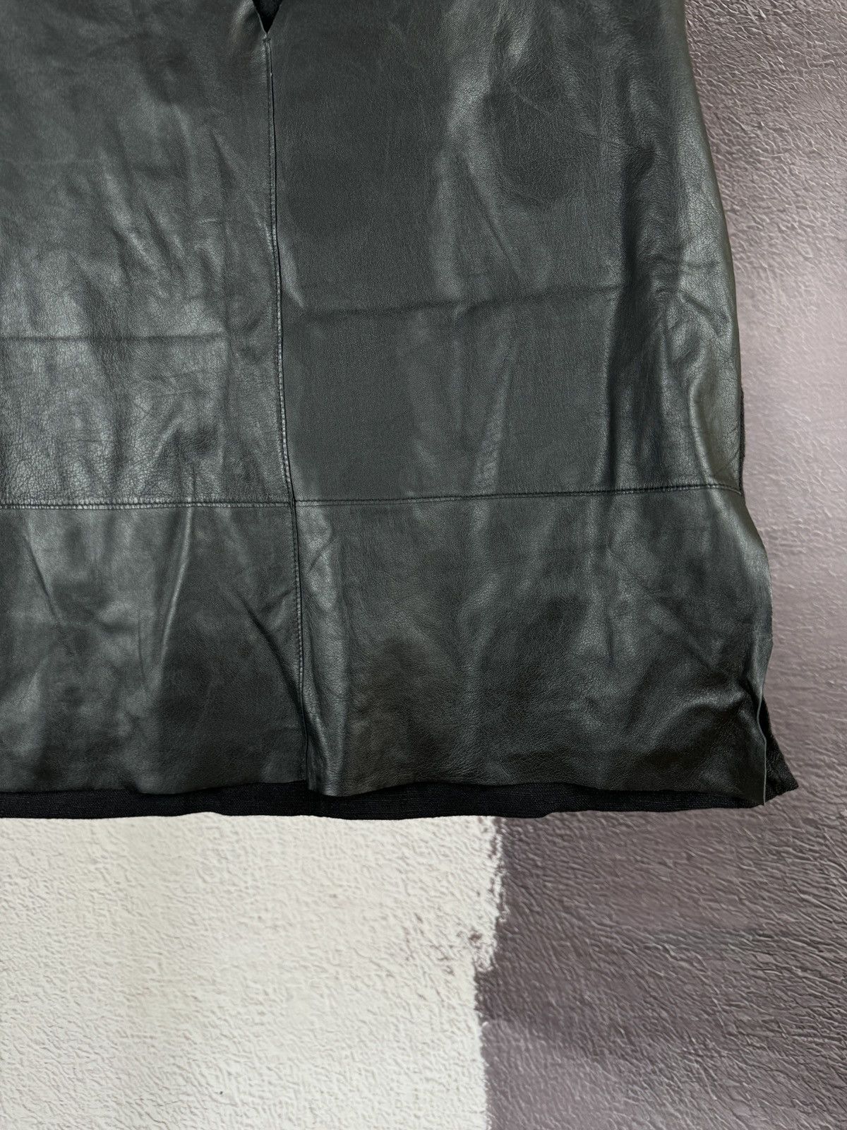 Designer × Genuine Leather Alysi creme black leather linen vest Size M / US 6-8 / IT 42-44 - 6 Thumbnail