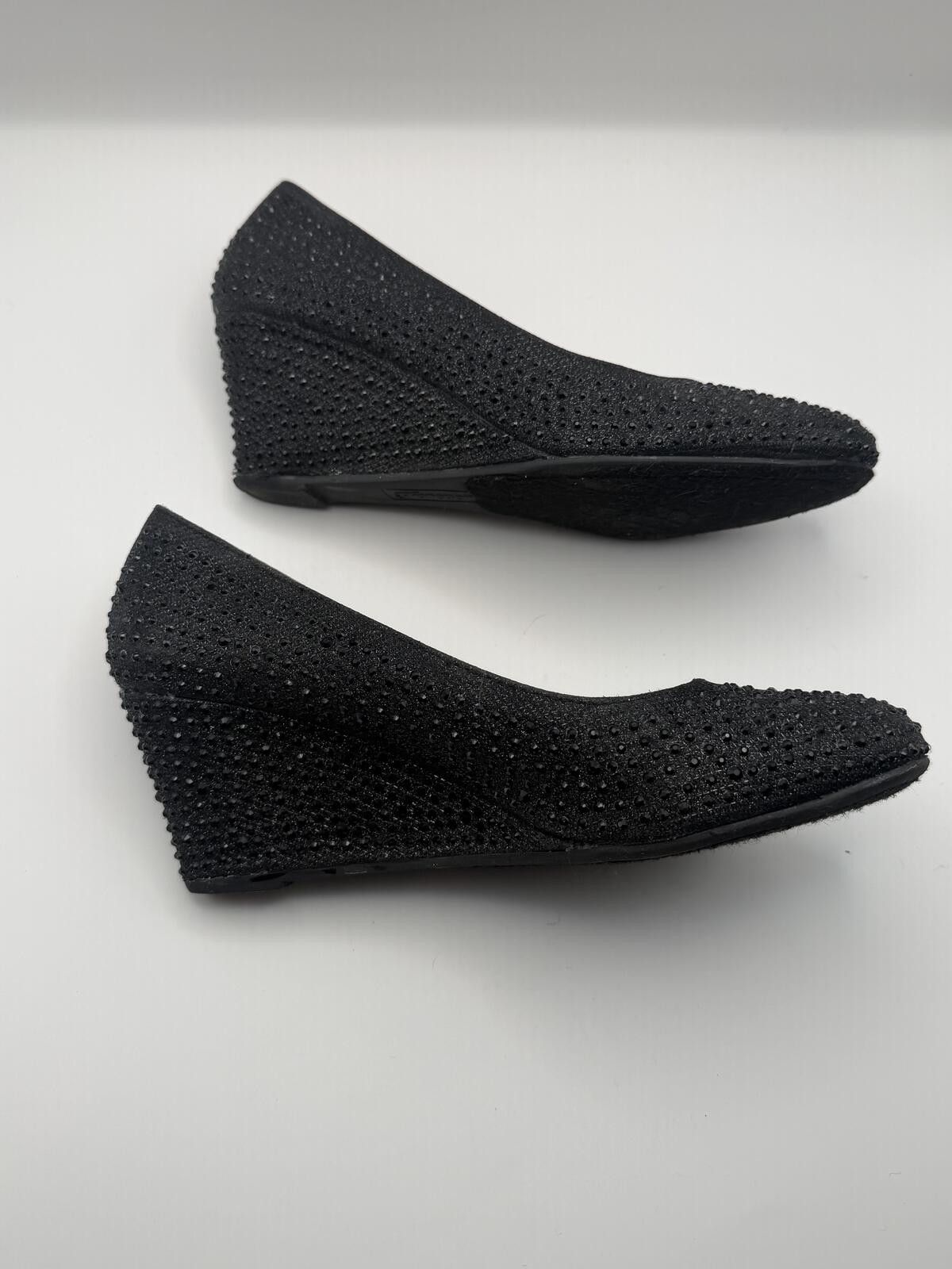 Forever 21 Sparkly Black Rhinestone Wedge Heels - Forever - Size 7 Size US 7 / IT 37 - 5 Thumbnail