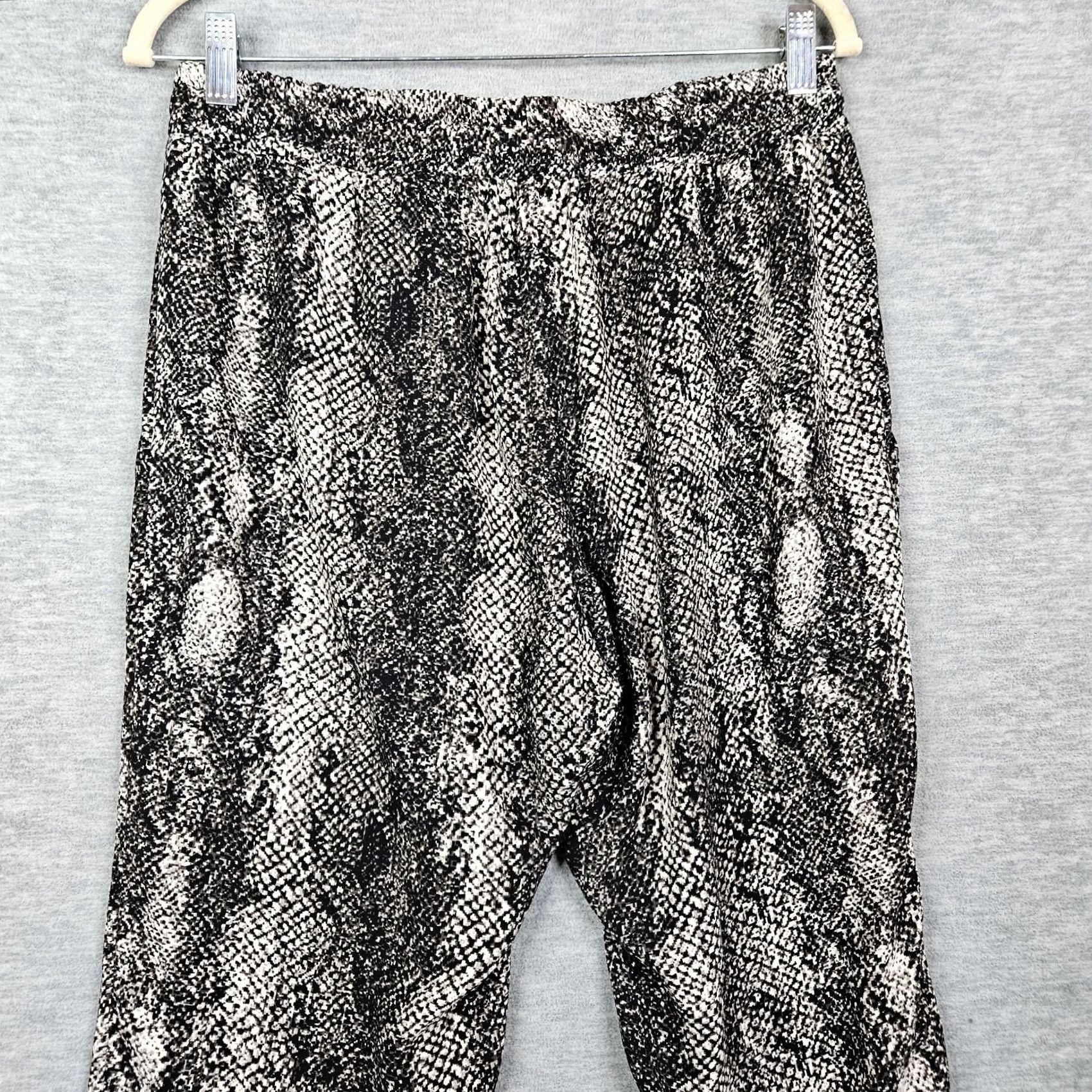 Vintage Veronica M Women’s Snake Printed Pockets Elastic Waist Pants Sz L Size 36" / US 14 / IT 50 - 3 Thumbnail