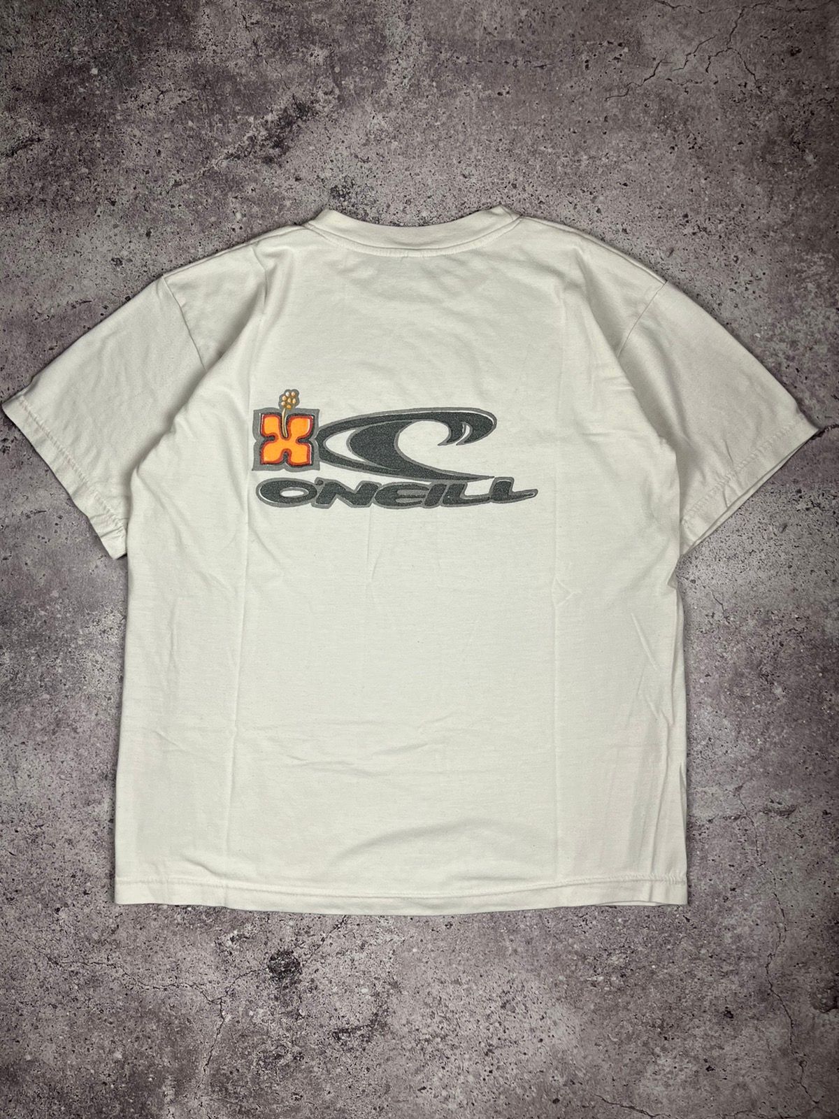 Pre-owned Oneill X Vintage 90's Oneill O'neill Streetwear White Tee (surf Style)
