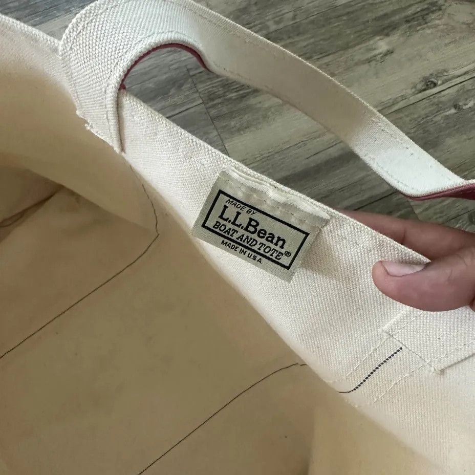 L.L. Bean Vintage L.L. Bean Boat And Tote Pink Canvas Tote Bag XL Size ONE SIZE - 5 Thumbnail