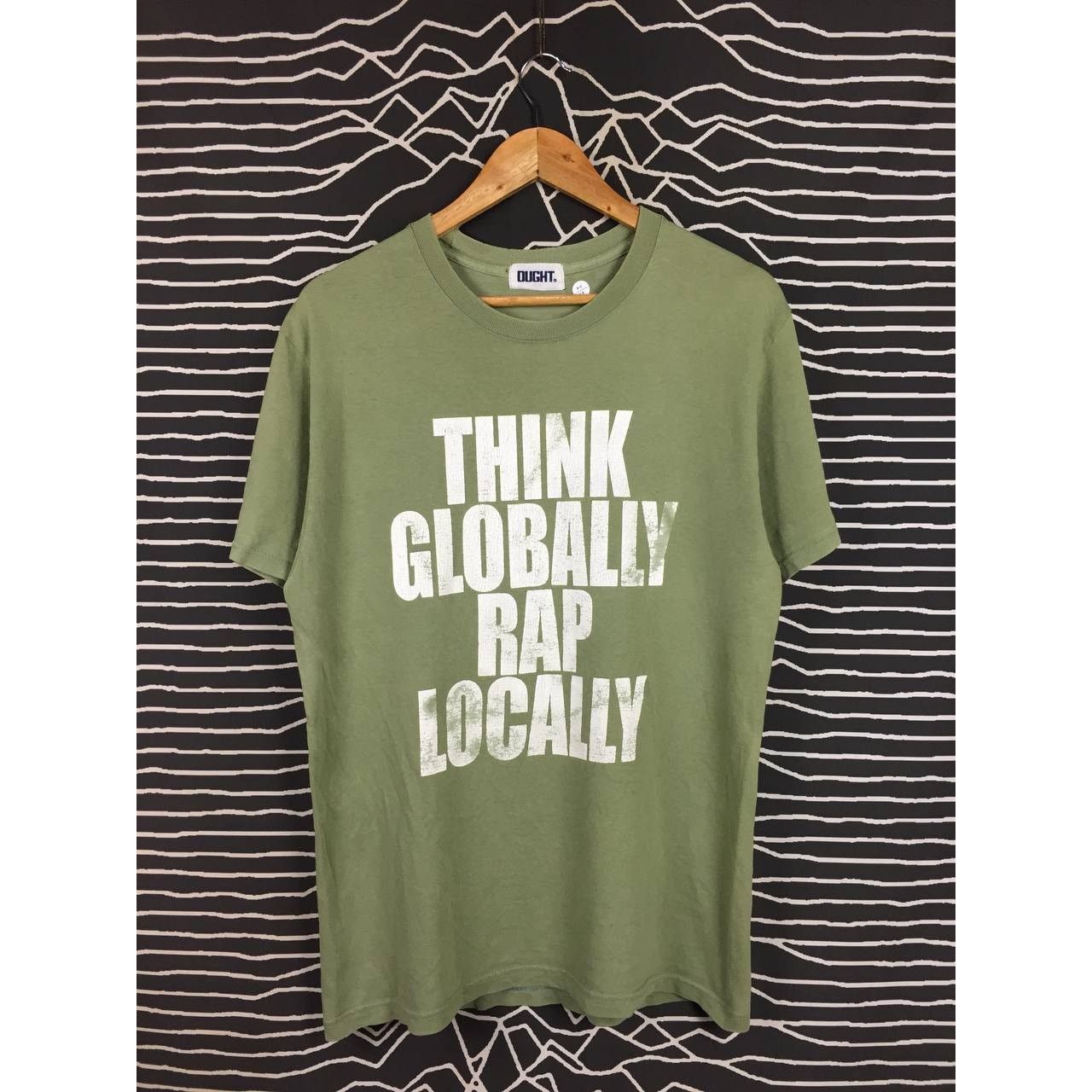 Japanese Brand OUGHT Japanese Brand Think Globally Rap Locally Tee Size US M / EU 48-50 / 2 - 1 Thumbnail