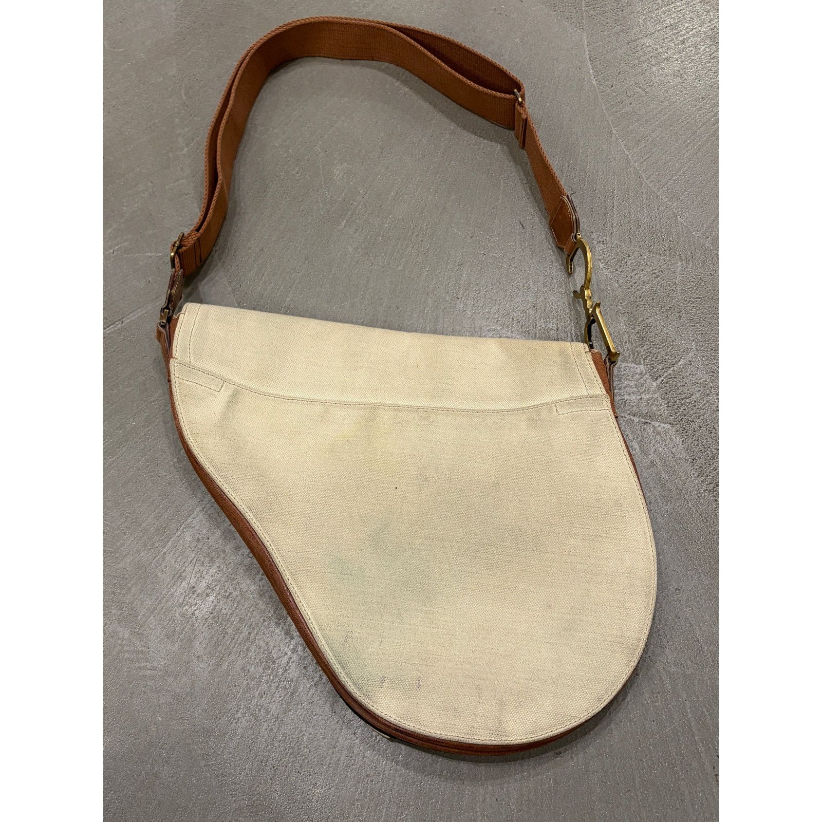 Dior 2002 Christian Dior by John Galliano canvas Saddle bag Size ONE SIZE - 5 Thumbnail