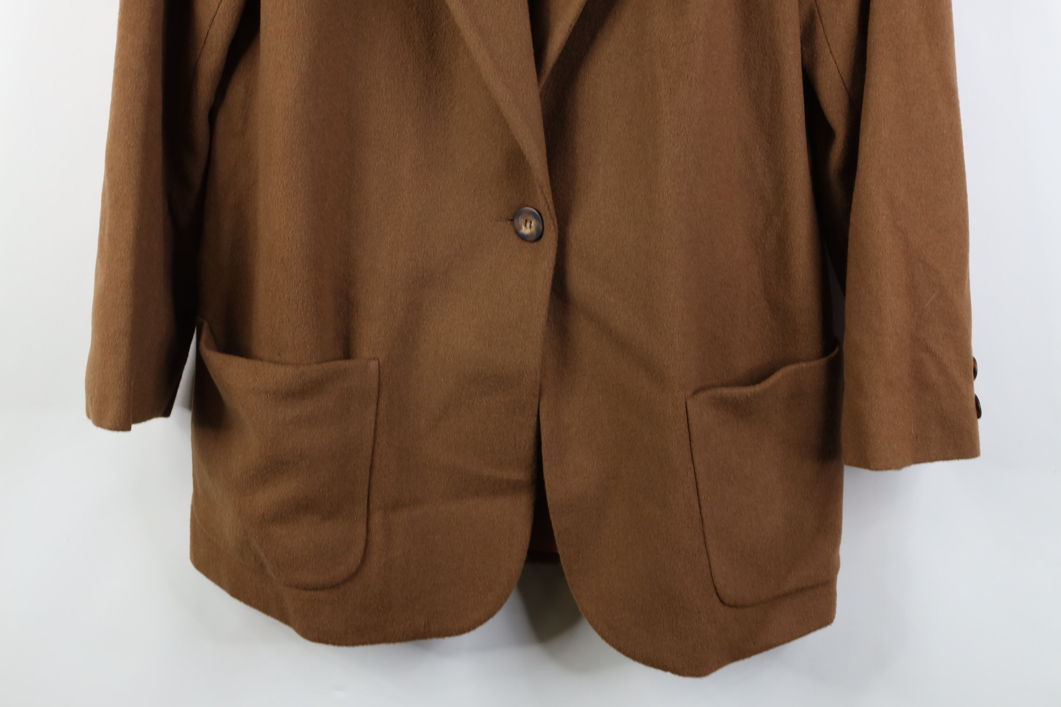 Lands' End Vintage 90s Lands End Button Blazer Suit Jacket Brown USA Size XL / US 12-14 / IT 48-50 - 3 Thumbnail