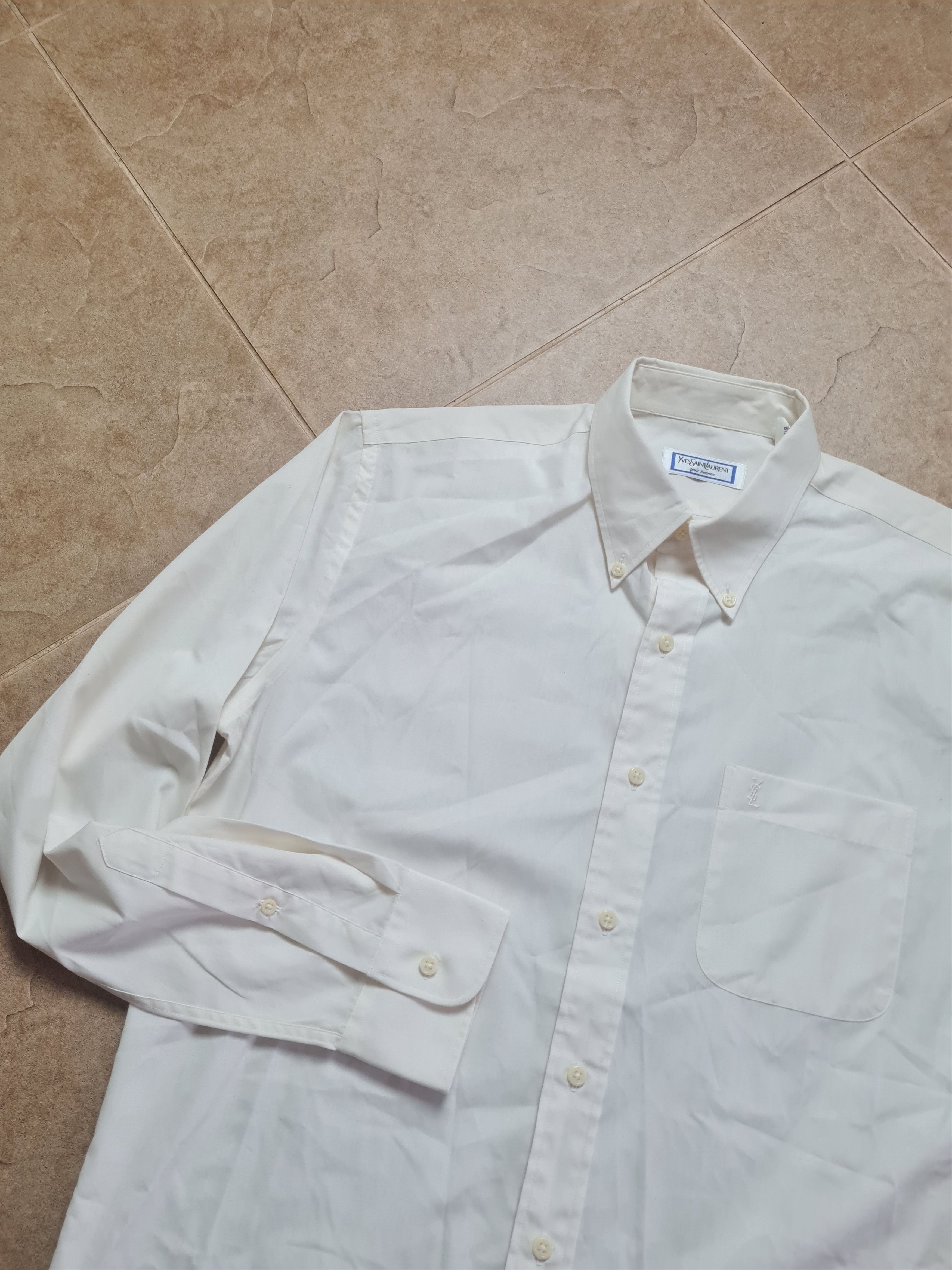 Yves Saint Laurent Vintage YSL Shirt Cotton Yves Saint Laurent Shirtsleeve 90s Size US M / EU 48-50 / 2 - 21 Thumbnail