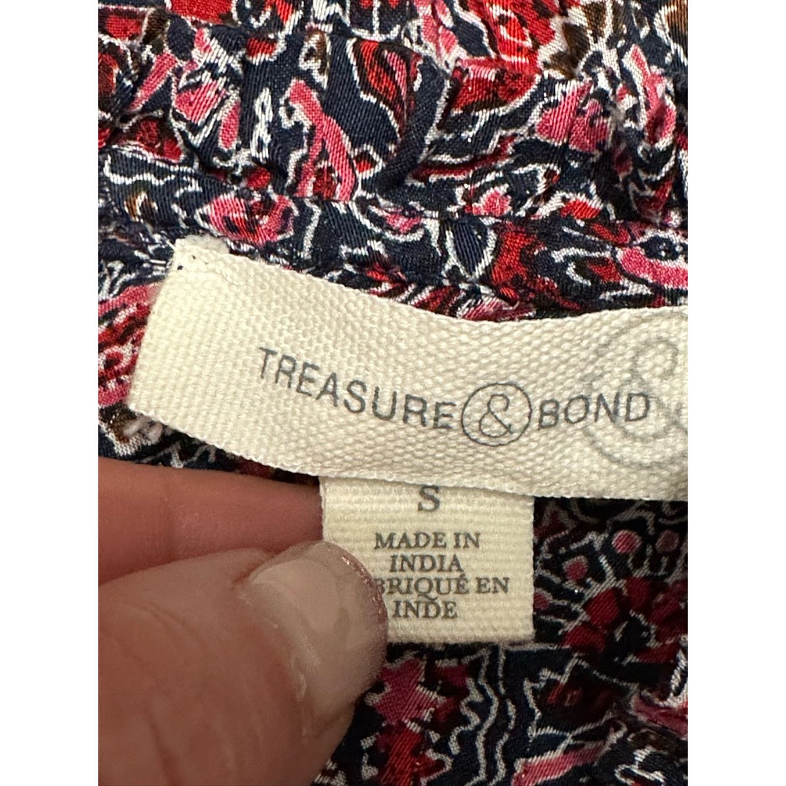 Treasure & Bond Treasure & Bond Ruffled Blouse Smocked Floral Multicolor S Size S / US 4 / IT 40 - 8 Thumbnail