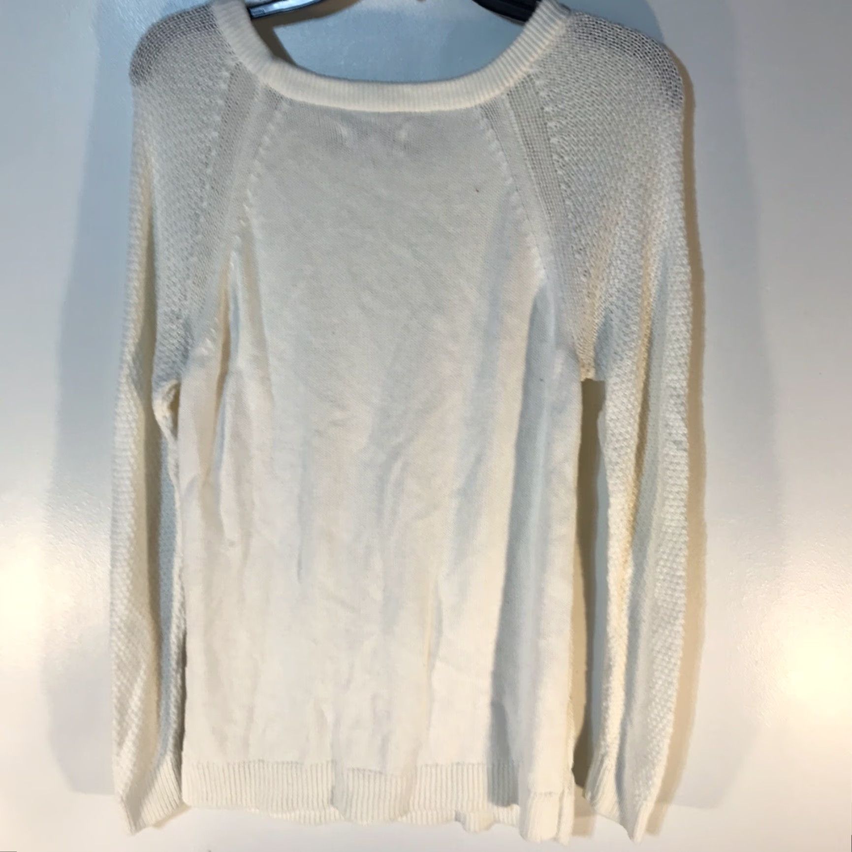 Vintage Sonoma White Cable-Knit Sweater Tunic Womens Size S Cotton Nylon Rayon Fall Winter Casual Dress Size S / US 4 / IT 40 - 3 Thumbnail
