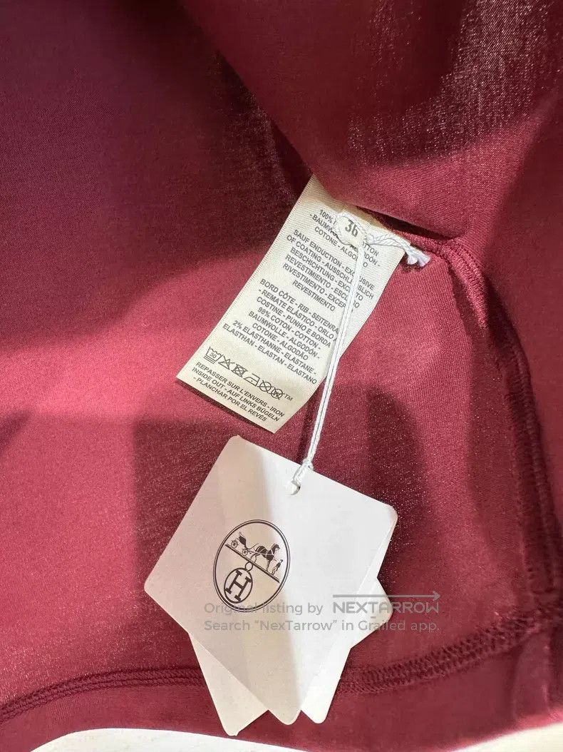 Hermes Hermes Women's Printed Slim Fit Short Sleeve T-Shirt Red Size XS / US 0-2 / IT 36-38 - 3 Thumbnail