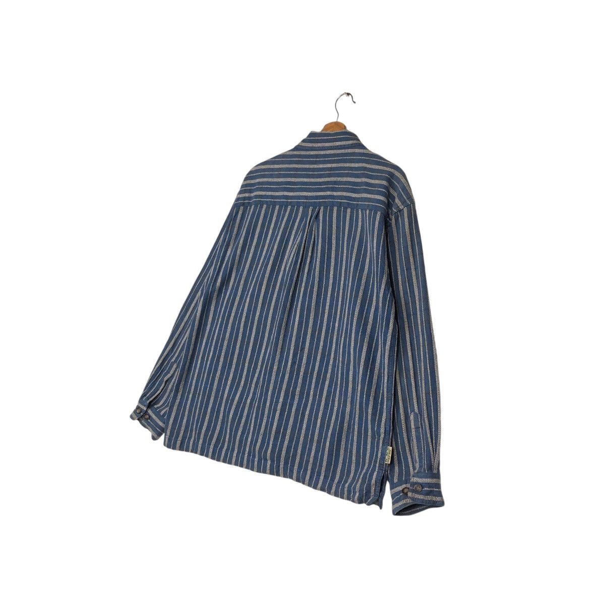 Indigo 📌Vintage Indigo Button Jacket Piko Striped Hickory Design Size US L / EU 52-54 / 3 - 11 Thumbnail