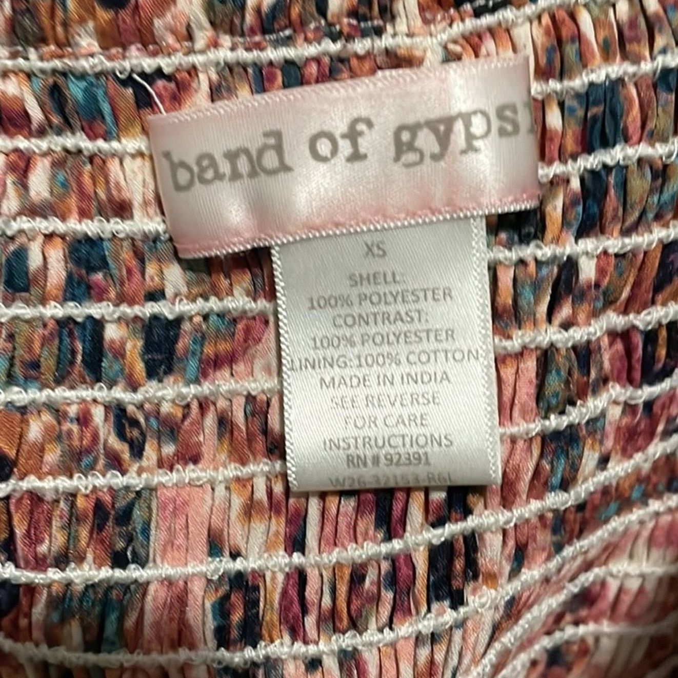 Urban Outfitters Band of Gypsies Mini Dress XS Smocked Tribal Aztec Printed Size XS / US 0-2 / IT 36-38 - 5 Thumbnail