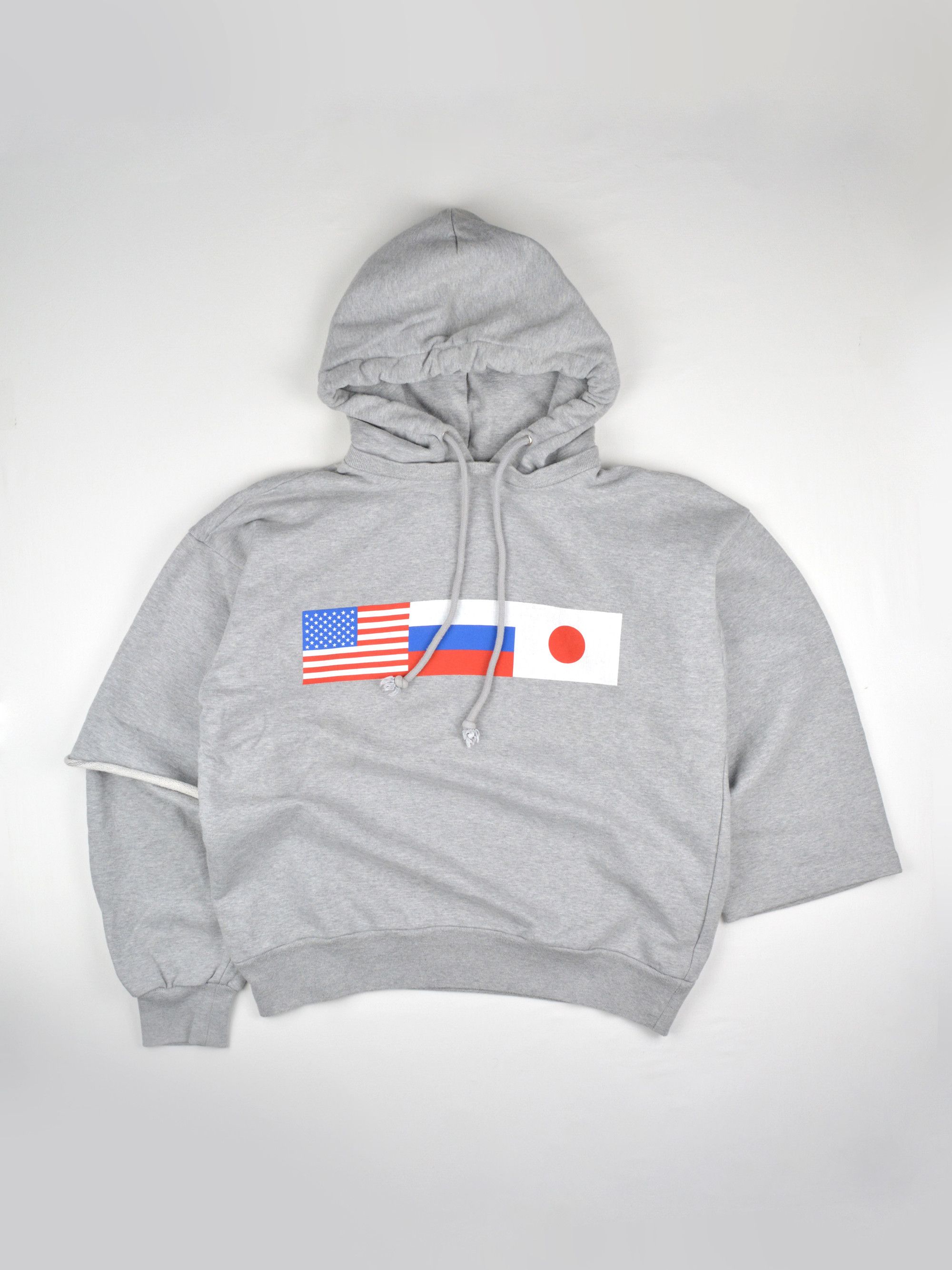 Gosha double sleeve flag hoodie sales