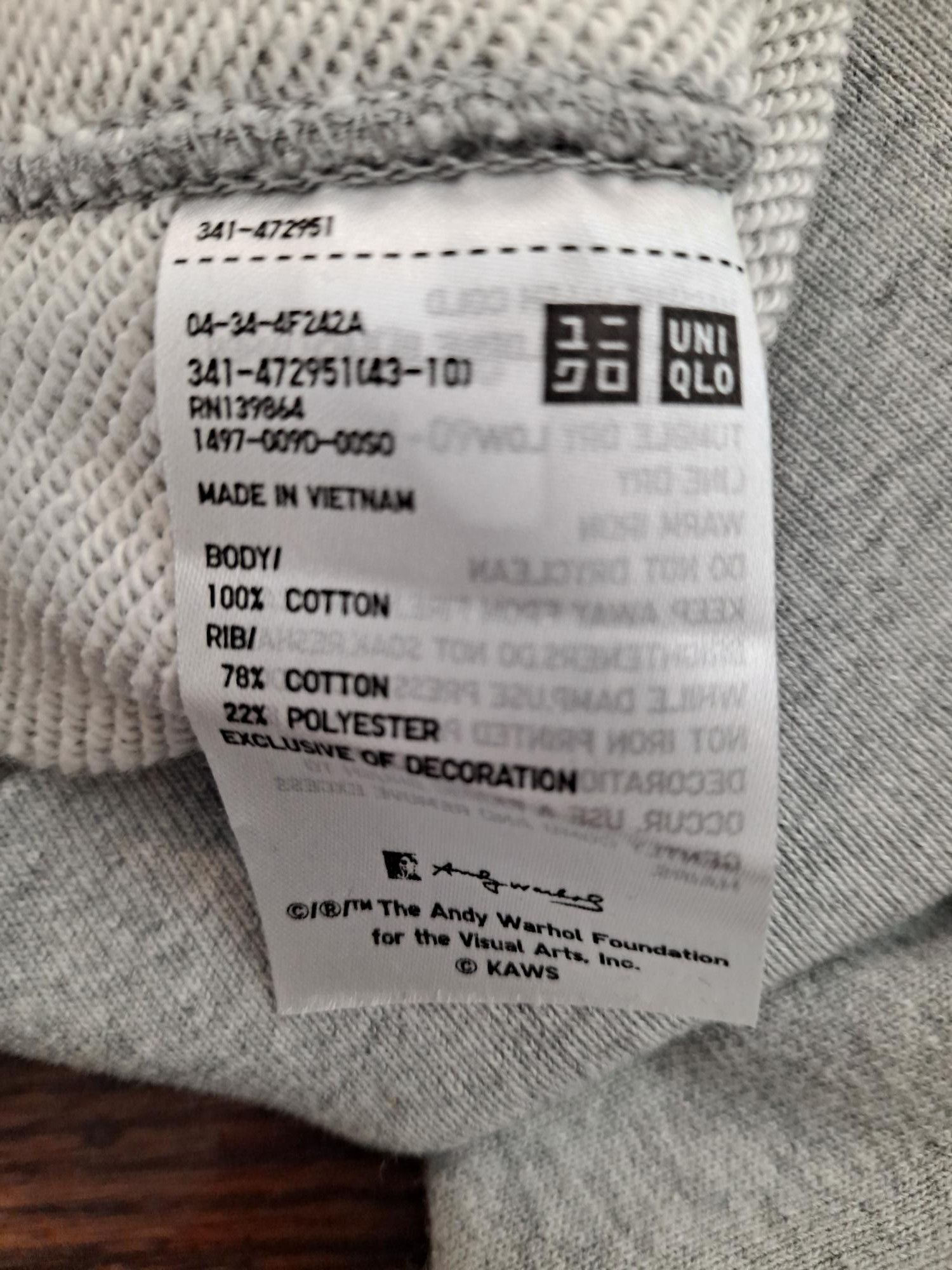 Kaws KAWS x Uniqlo Warhol Graphic Sweatshirt Gray Size US XL / EU 56 / 4 - 3 Thumbnail