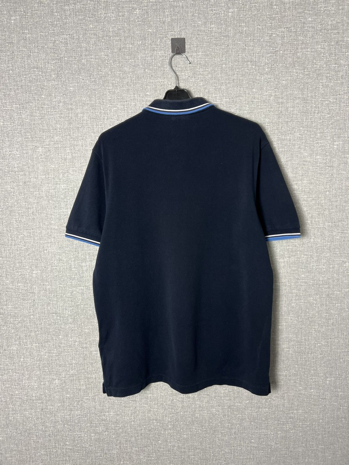 Prada Prada Milano Black Tab Logo Men’s Polo T - Shirt Dark Navy Size US L / EU 52-54 / 3 - 12 Thumbnail