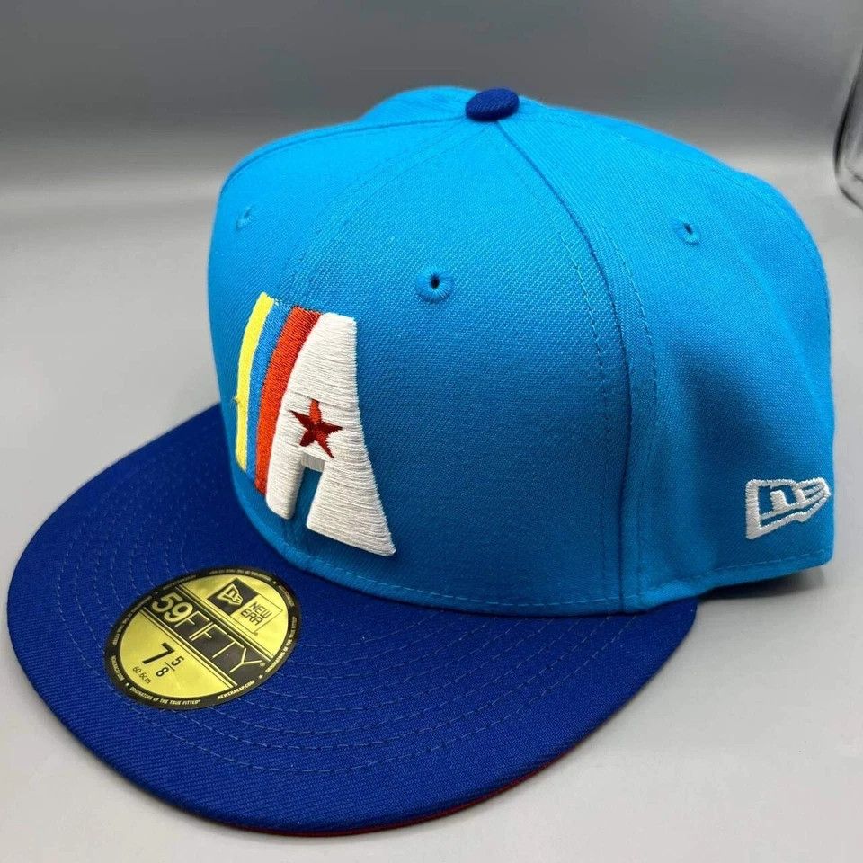 New Era Houston Astros Hat Men 7 5/8 59Fifty New Era MLB Fitted Cap Size ONE SIZE - 3 Thumbnail