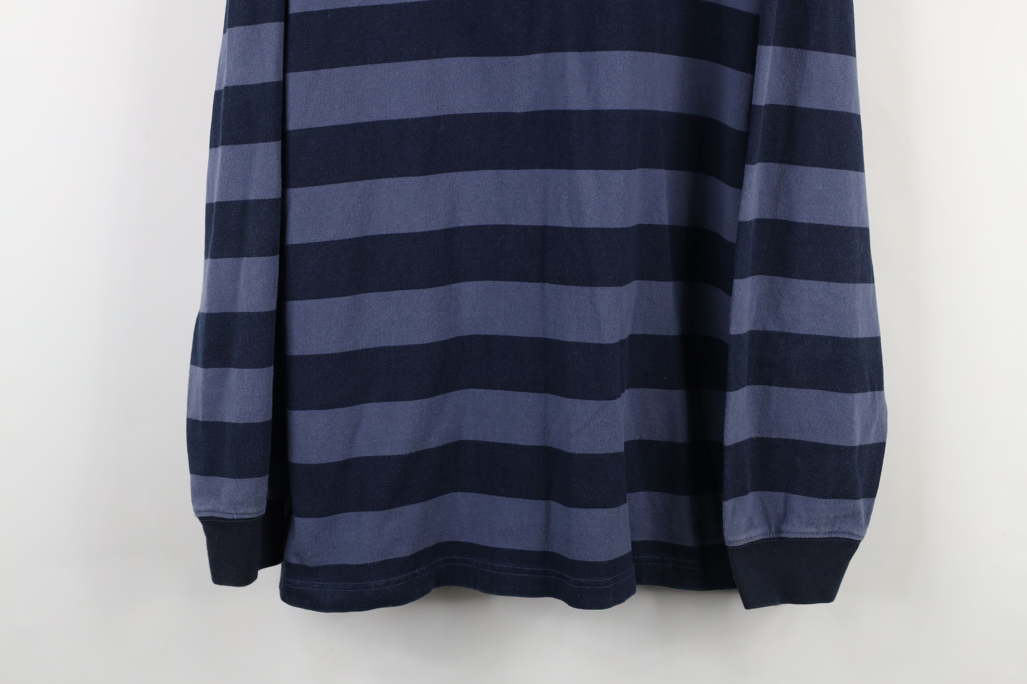 Vintage Vintage 90s Streetwear Heavy Striped Long Sleeve Polo Shirt Size US XL / EU 56 / 4 - 3 Thumbnail