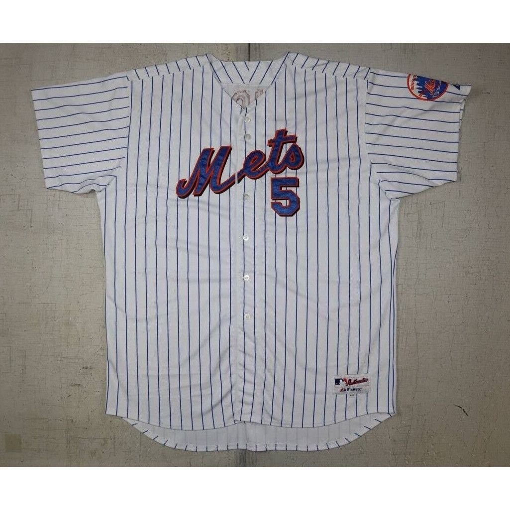 Vtg David Wright #5 New York Mets Majestic Pinstripe Sz 60