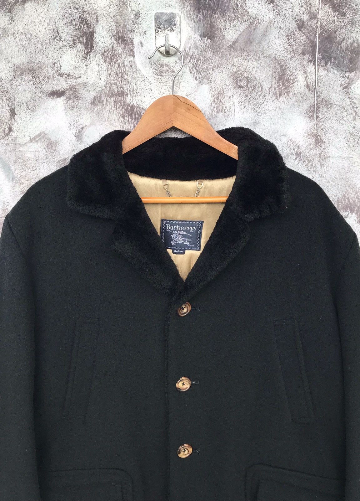 Burberry × Vintage Vintage 90s Burberrys lining wool coat Size US M / EU 48-50 / 2 - 2 Thumbnail
