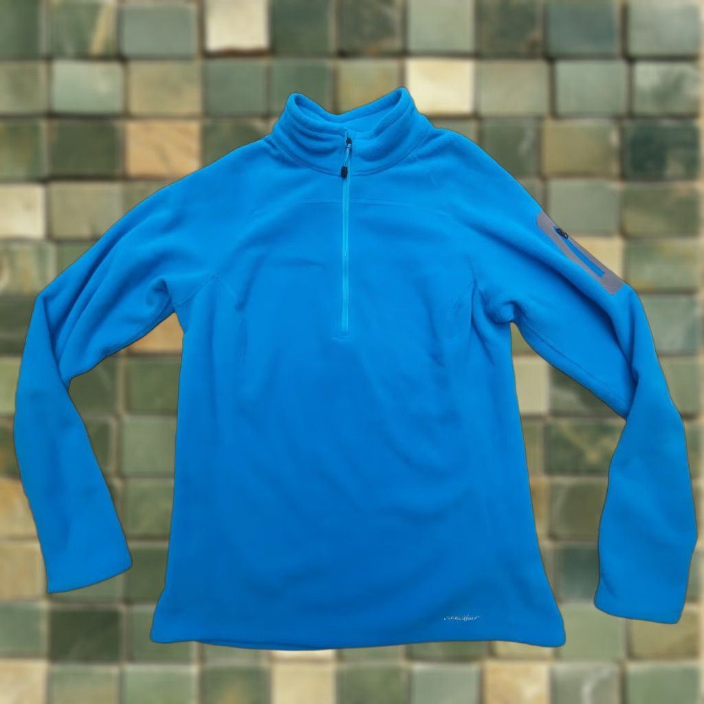 Eddie Bauer Eddie Bauer First Ascent Half Zip Fleece Pullover Light Jacket Large Tall Blue Size L / US 10 / IT 46 - 1 Thumbnail