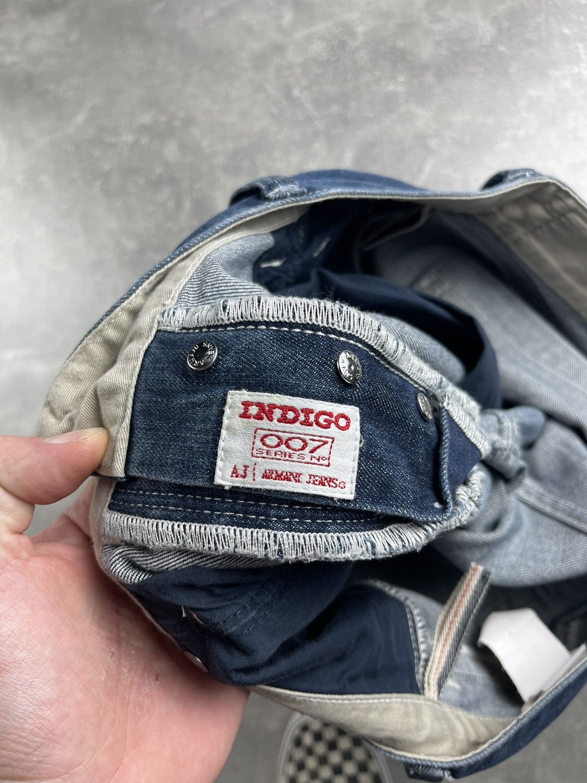 Armani Armani Jeans Vintage 00s Indigo 007 AJ Logo Denim Jeans Size US 33 - 15 Thumbnail